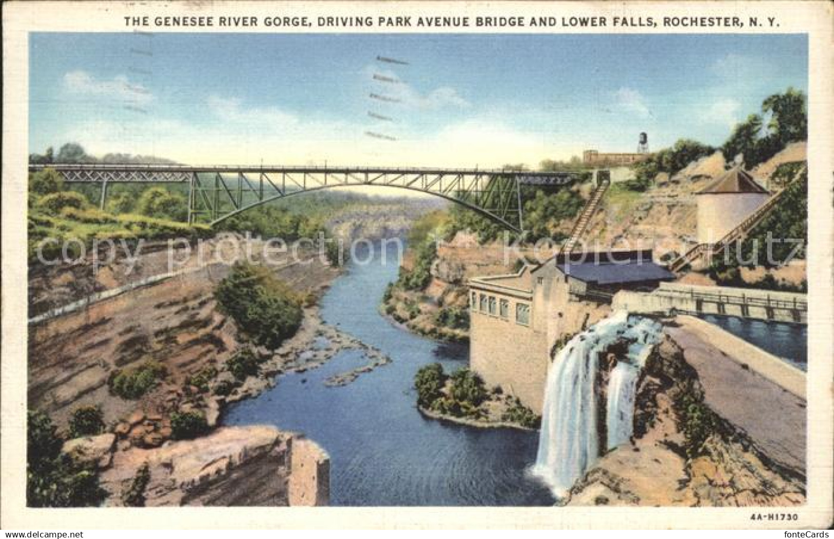 11688653 Rochester New York Genesee River Gorge Bridge Fall