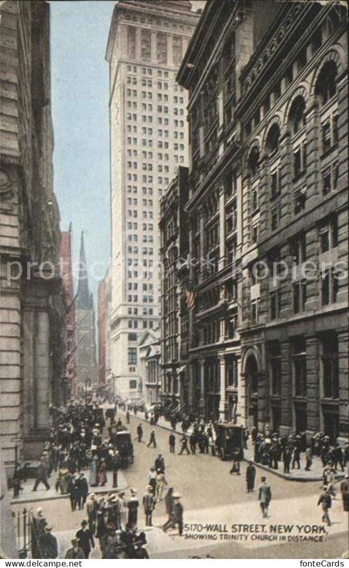 11694199 New_York_City Wall Street with Trinity Church