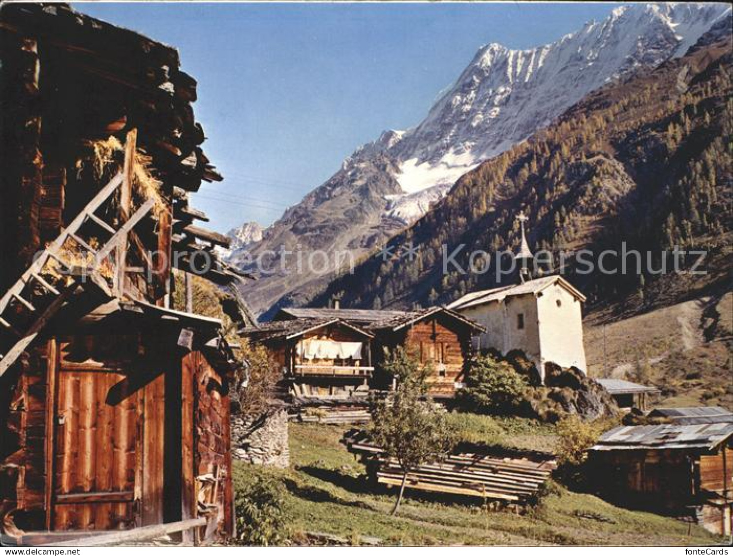 11695423 Eisten im Loetschtal Teilansicht Kapelle