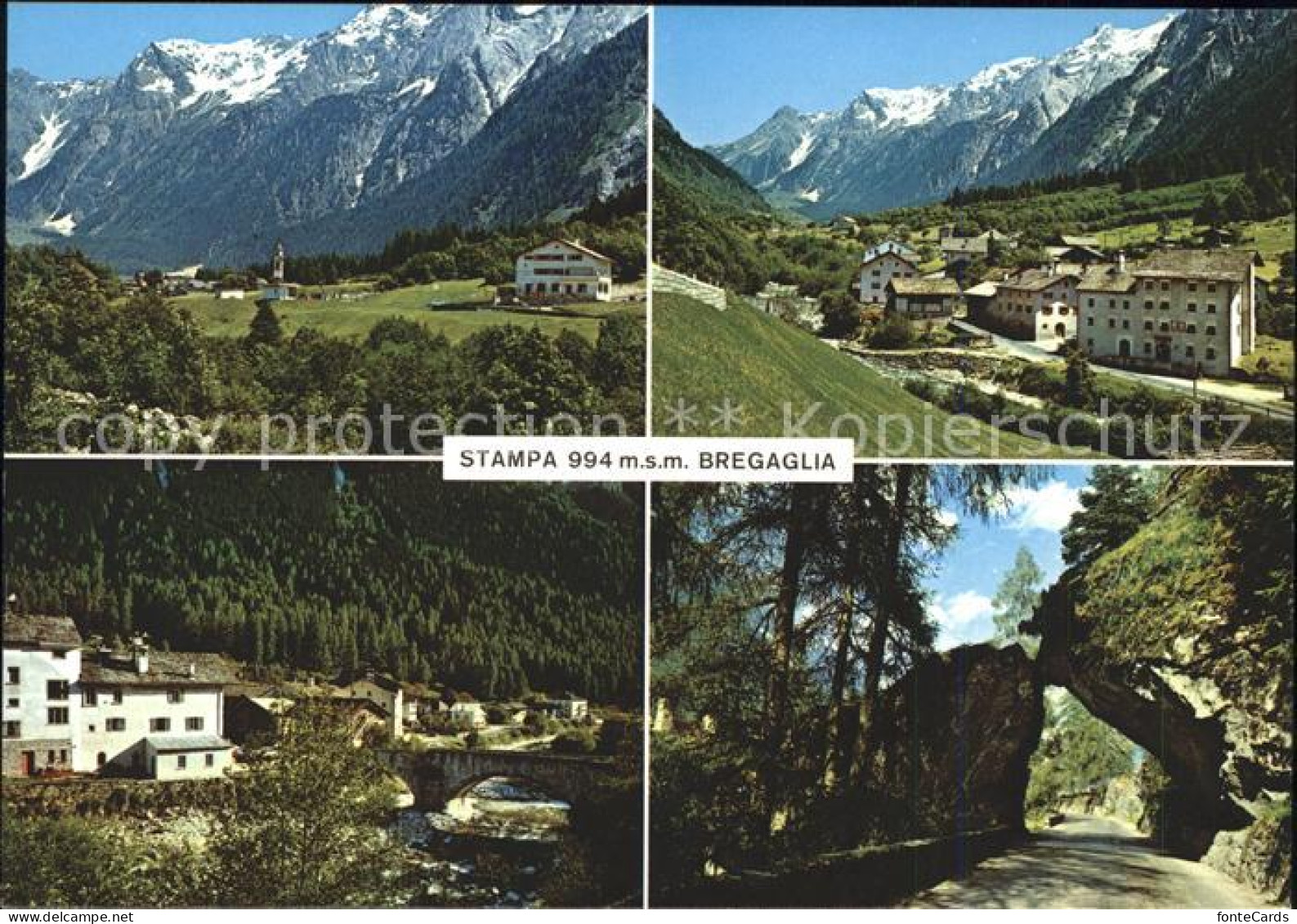 11698173 Bregaglia Stampa Teilansichten Soglio