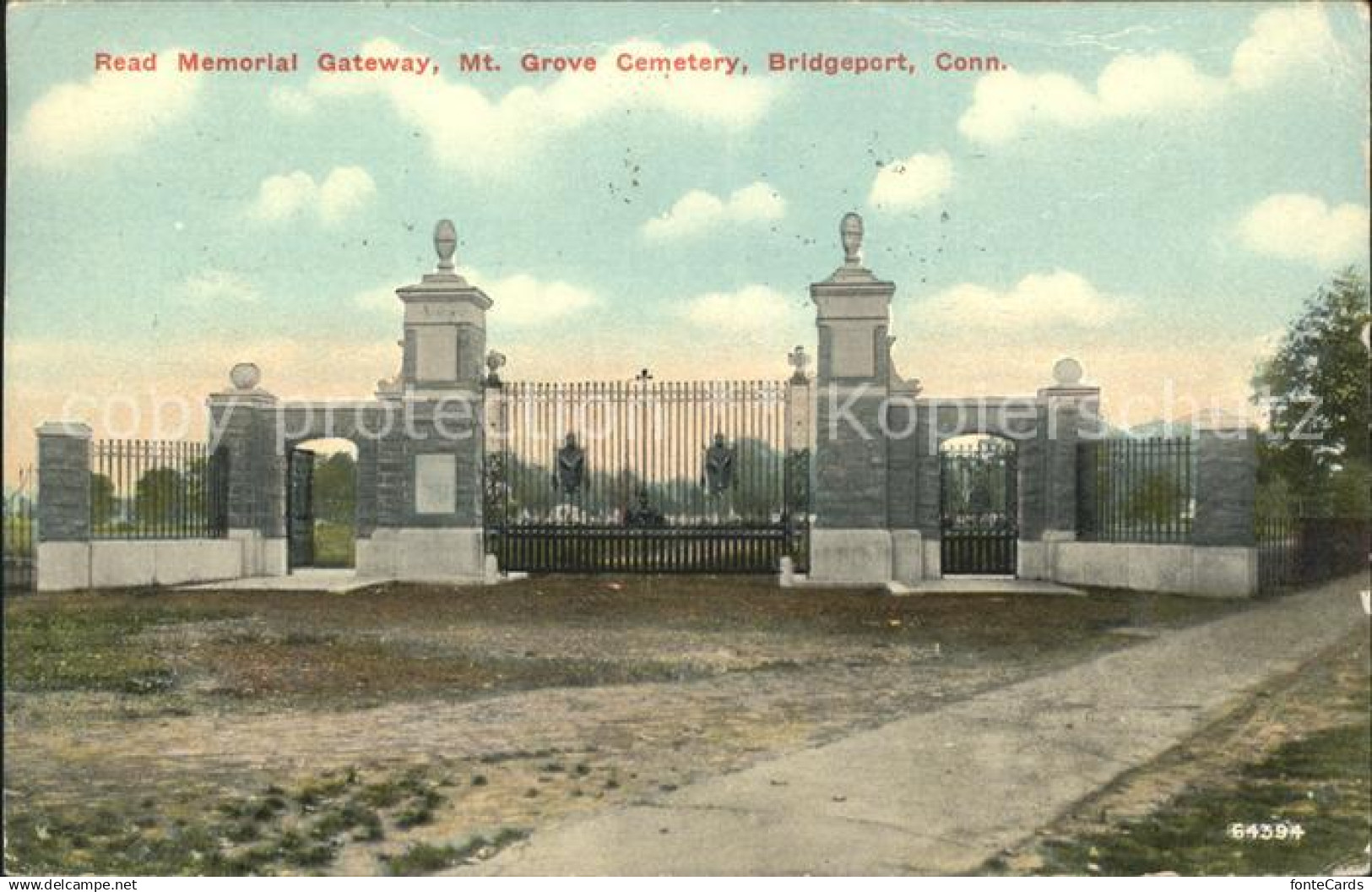 11705255 Bridgeport Connecticut Read Memorial Gateway Mt. Grove Cemetery