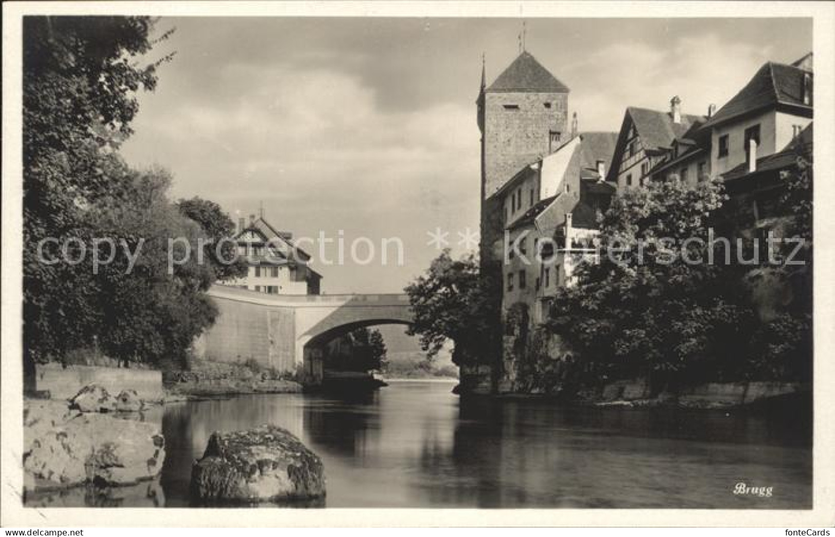 11745308 Brugg AG Aarebruecke und schwarzer Turm Brugg AG