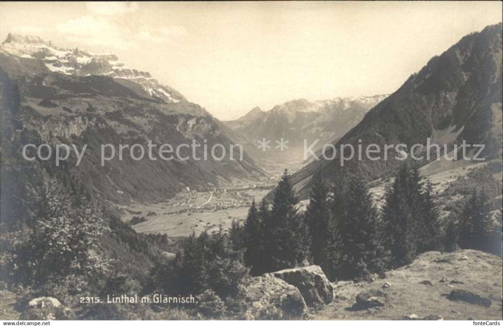 11751503 Linthal Glarus mit Glaernisch Linthal