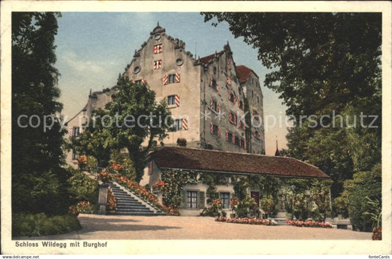 11757427 Wildegg Schloss Wildegg mit Burghof