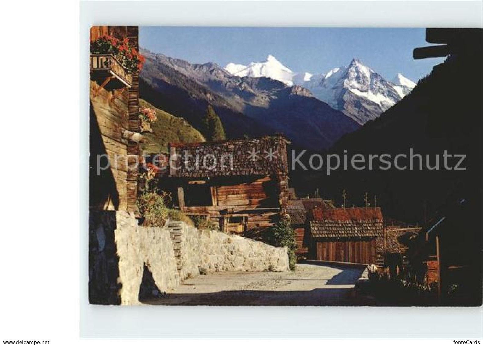 11850572 Anniviers Val d Anniviers Grimentz VS Bergdorf mit Zinalrothorn Besso O