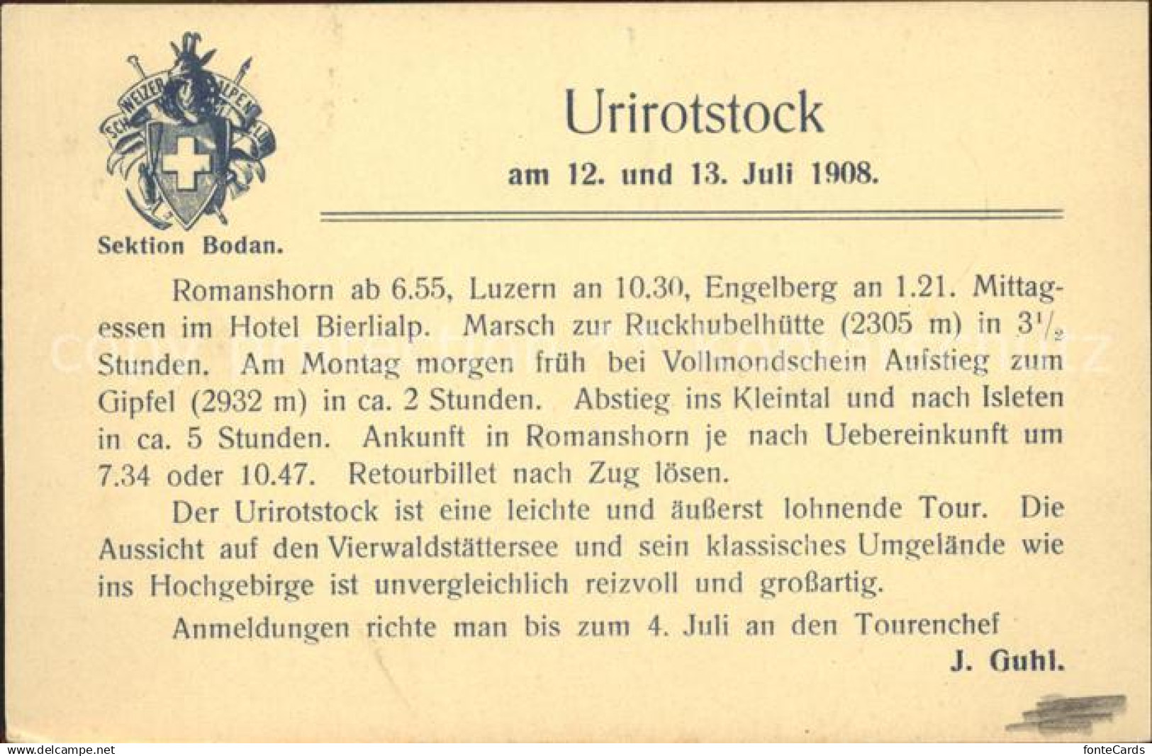 11853158 Urirotstock Isenthal Uri UR Sektion Bodan Sektionstour Urirotstock Einl