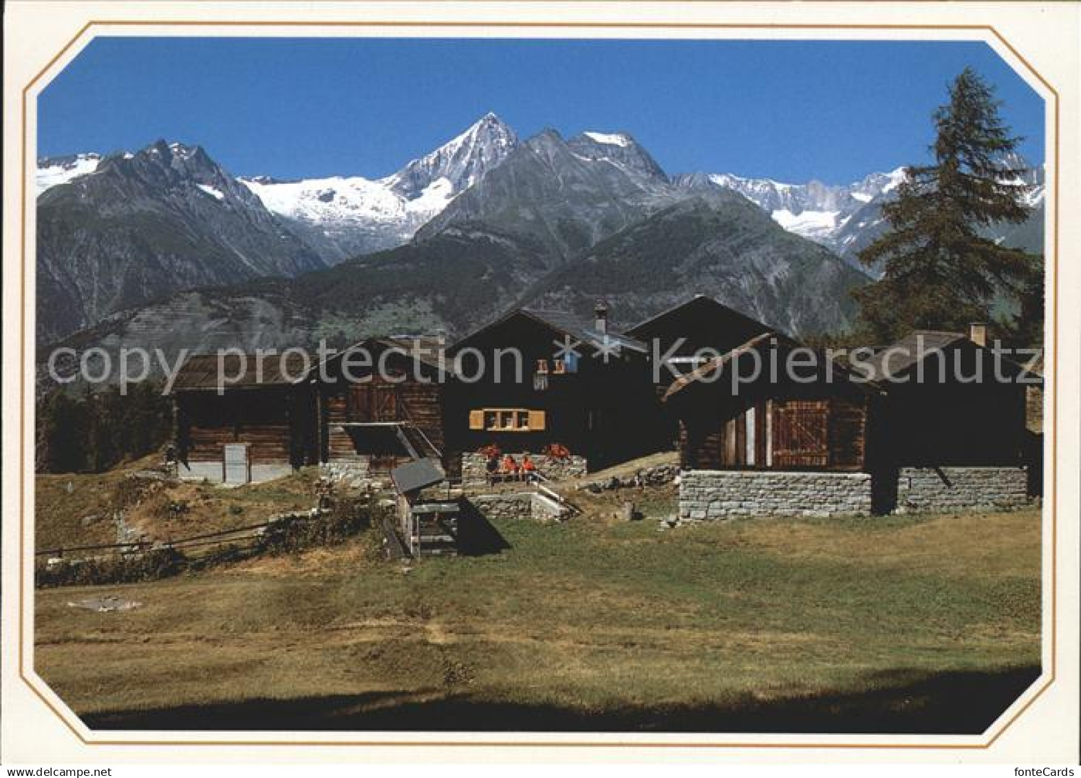 11867033 Buerchen Voralpe-Hellelen bei Zeneggen mit Bietschhorn Buerchen