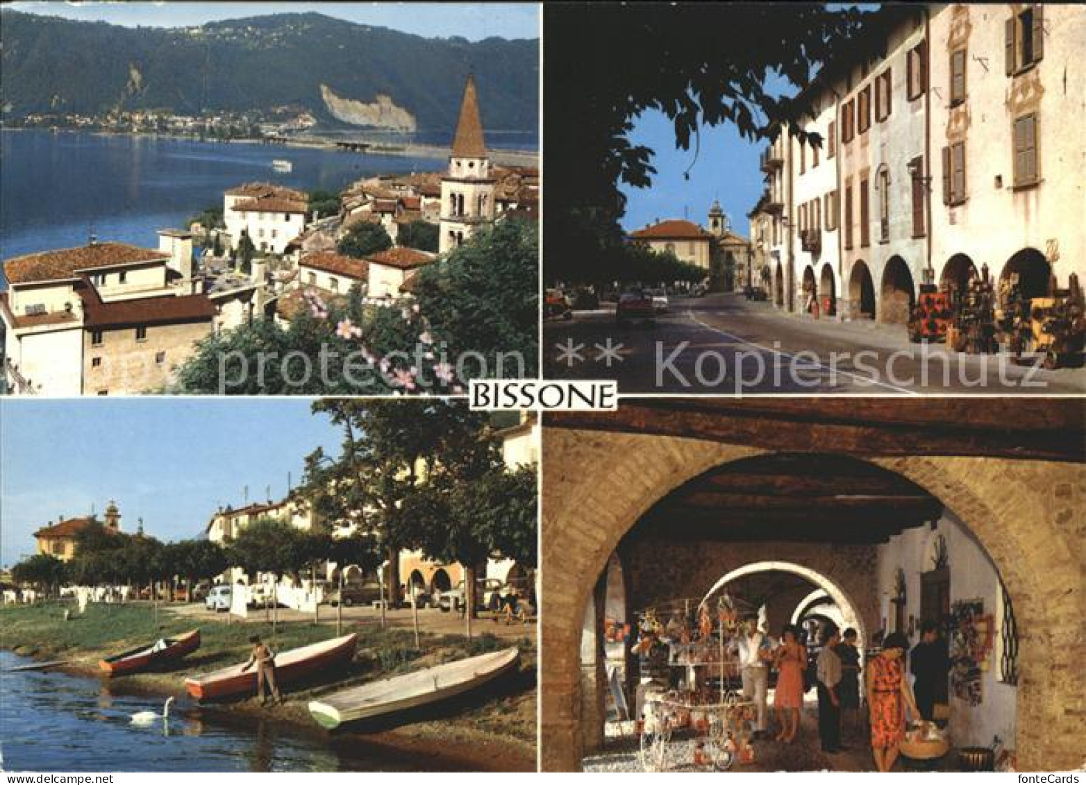 11871719 Bissone Lago di Lugano Boote Markt Strassenansicht  Bissone