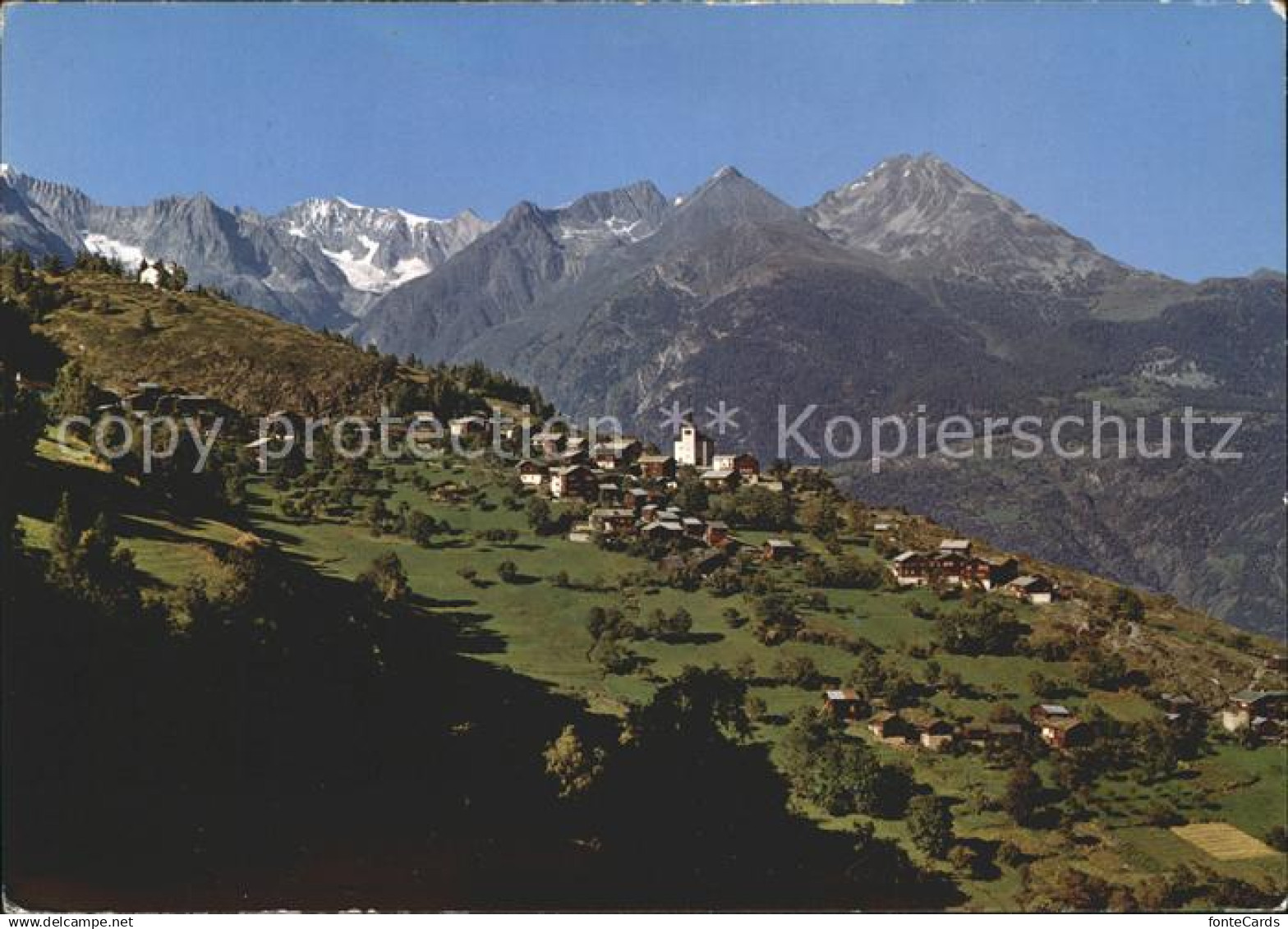 11889428 Zeneggen mit Breithorn und Gerstenhorn