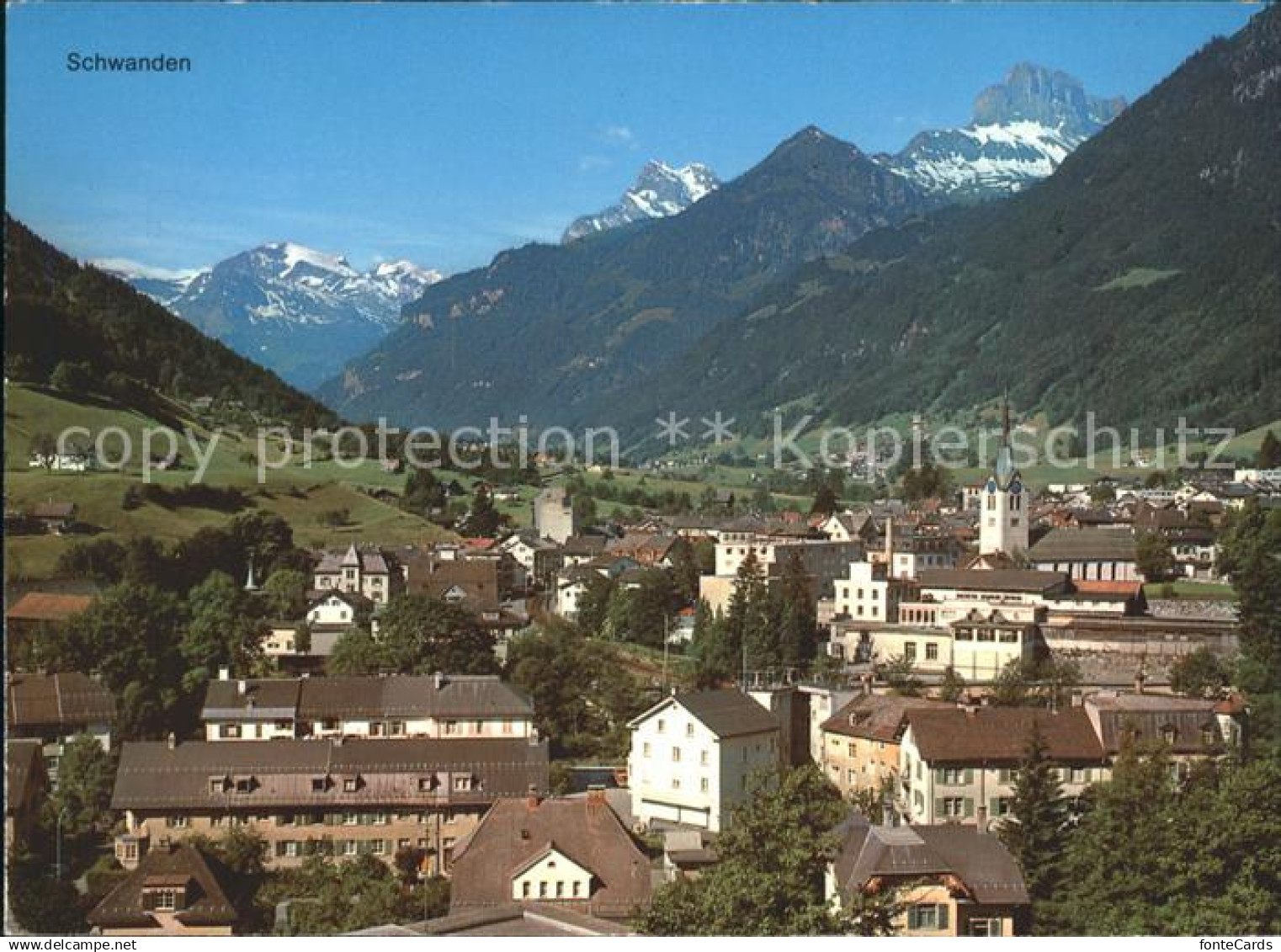 11896598 Schwanden GL Panorama Schwanden GL