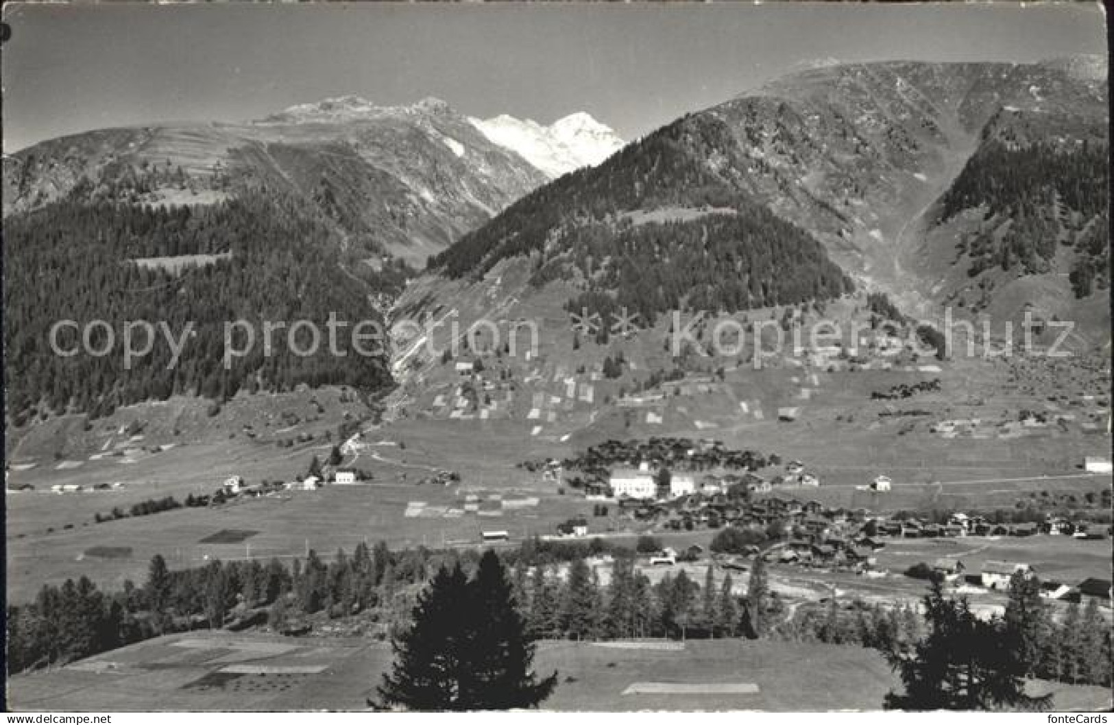 11962247 Reckingen Goms Panorama mit Galmihorn Berner Alpen