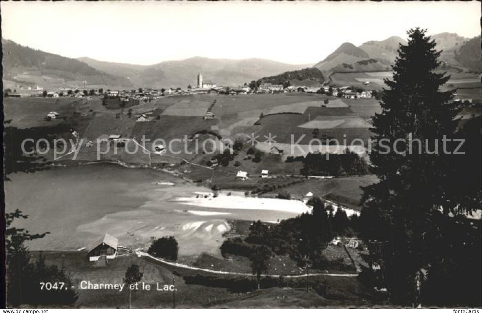 11962308 Charmey Panorama Lac de Montsalvens Charmey