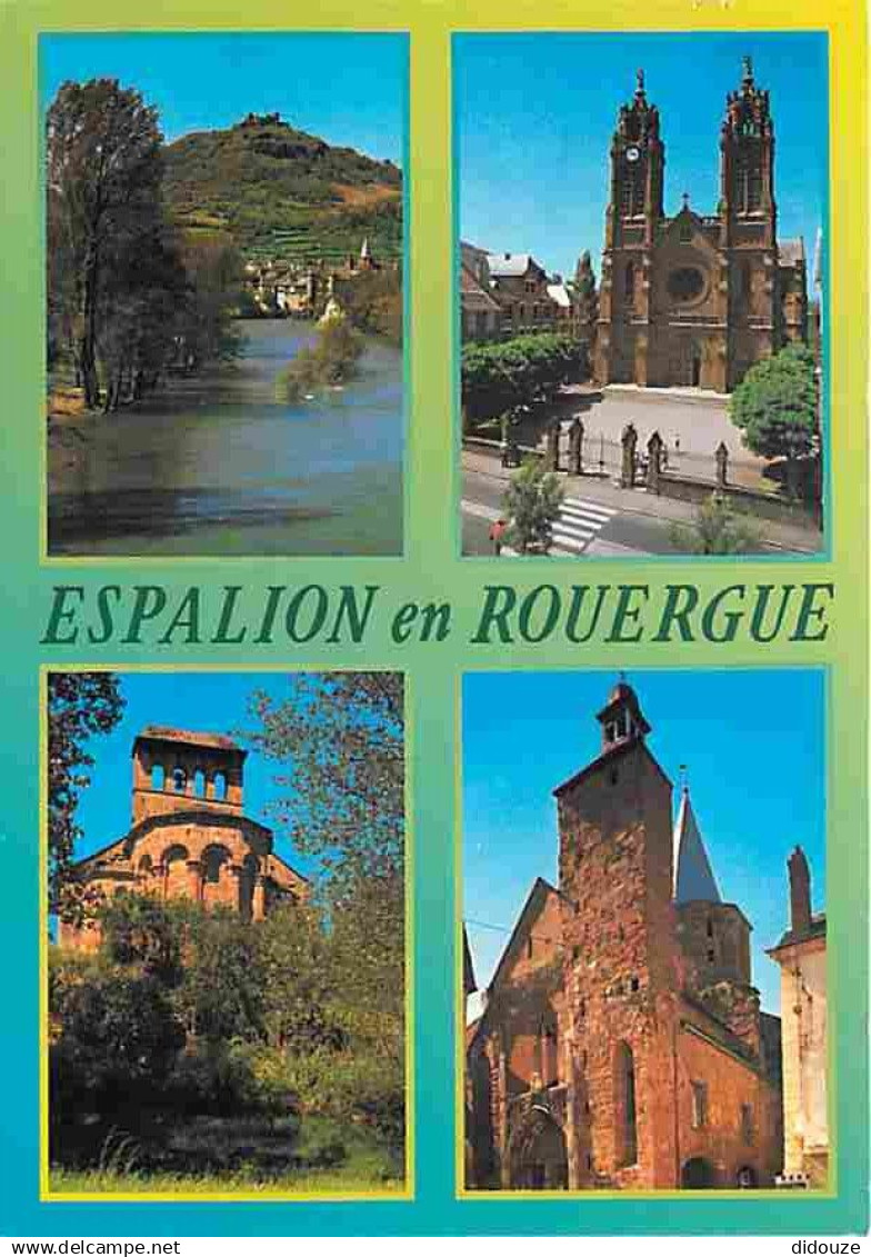 12 - Espalion - Multivues - Flamme Postale - CPM - Voir Scans Recto-Verso