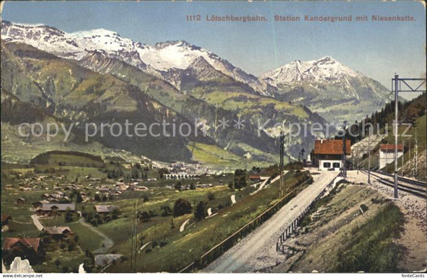 12042183 Kandergrund mit Niesenkette Loetschbergbahn