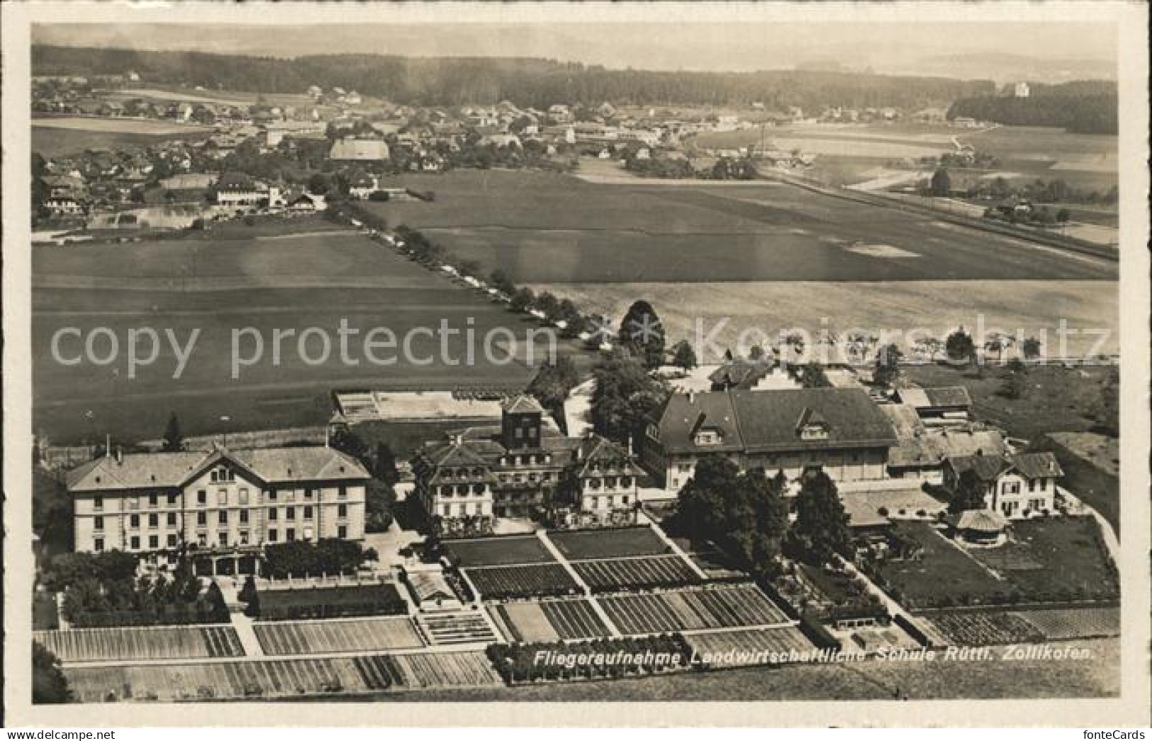 12358954 Zollikofen Landwirtschaftliche Schule Ruetti Fliegeraufnahme