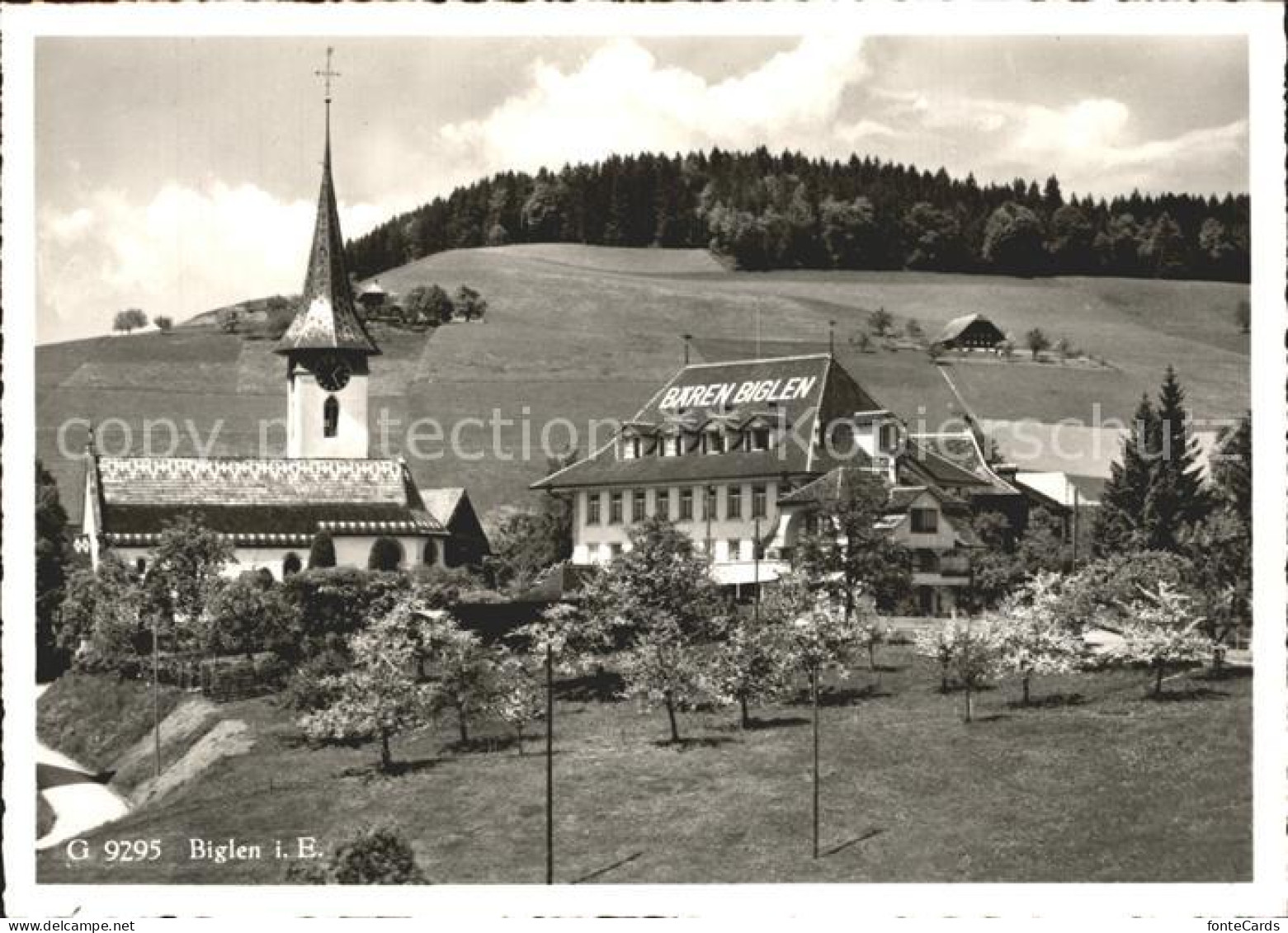 12360142 Biglen Hotel Baeren Kirche Biglen