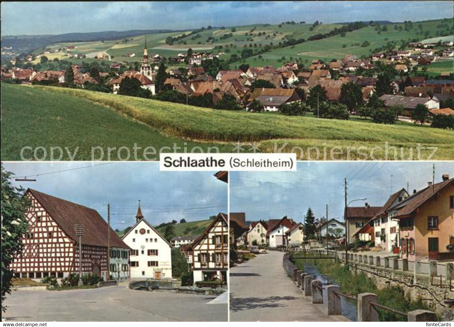 12466381 Schleitheim Panorama Fachwerkhaus Dorfpartie