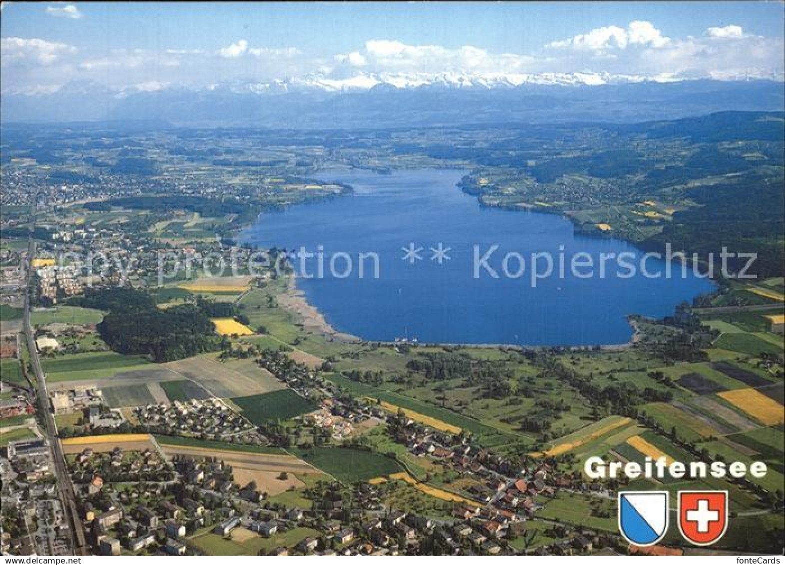 12480053 Greifensee Fliegeraufnahme mit Seebecken Schwerzenbach Greifensee Uster