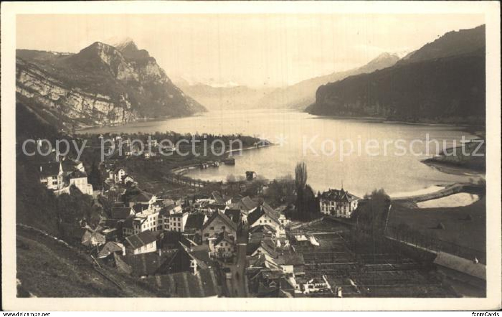 12577976 Weesen Walensee Panorama Weesen