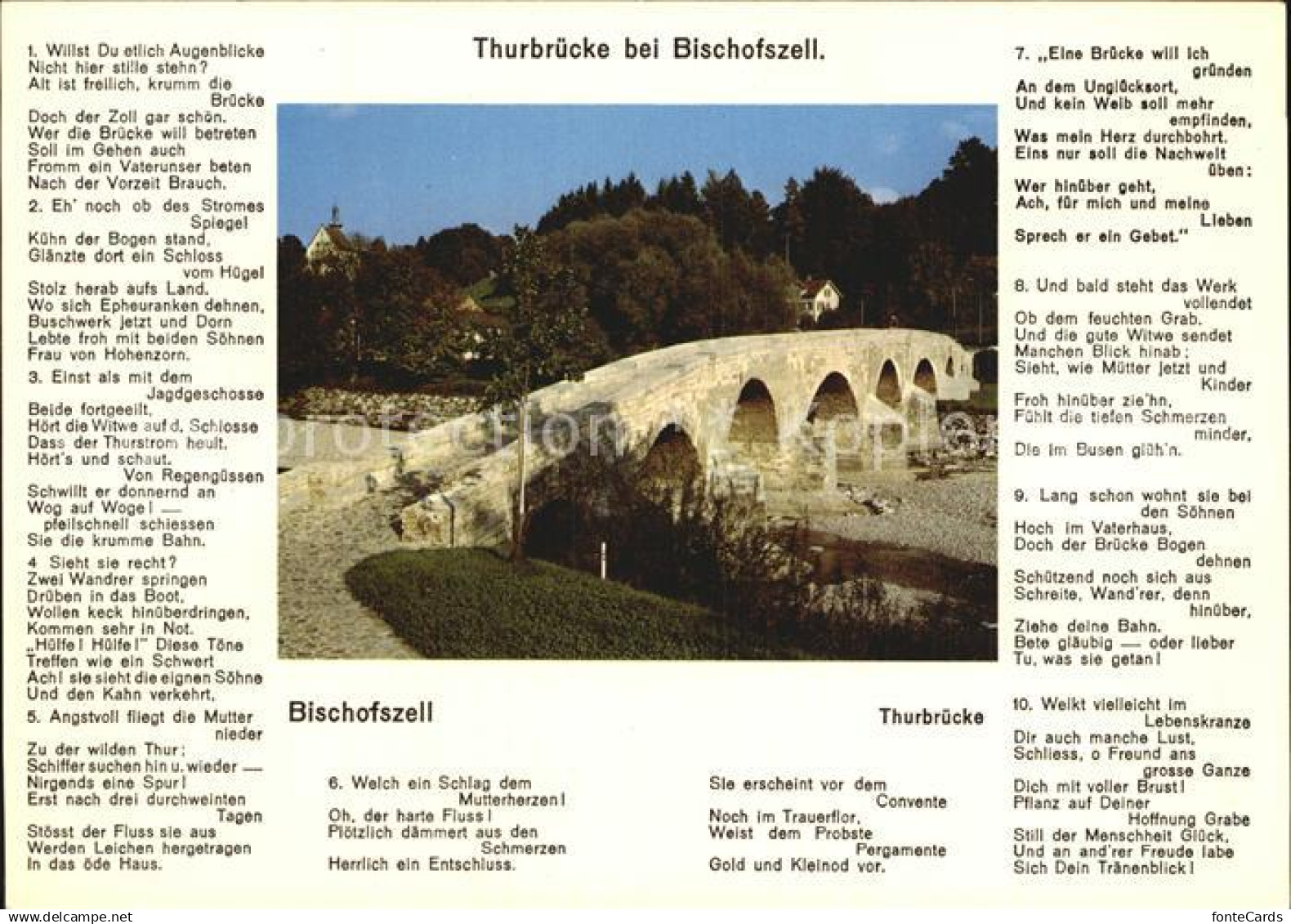 12588558 Bischofszell Thurbruecke Gedicht Bischofszell