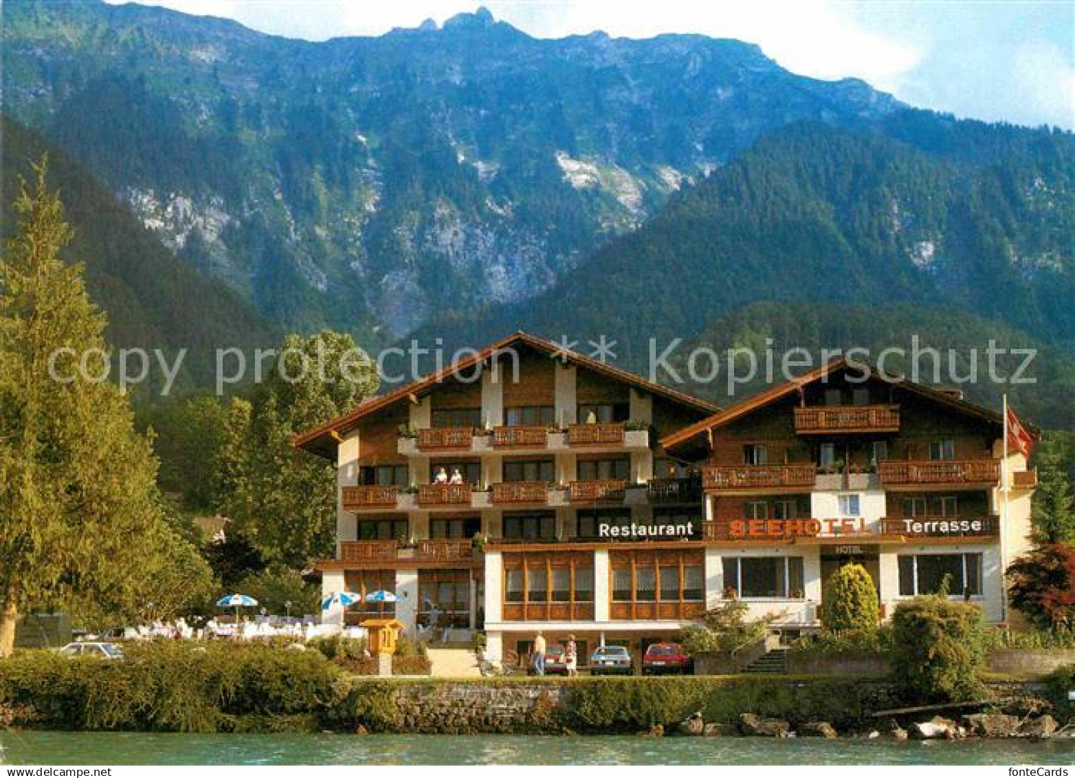 12660043 Boenigen Interlaken Seehotel Terrasse Familie Hohermuth Boenigen b. Int