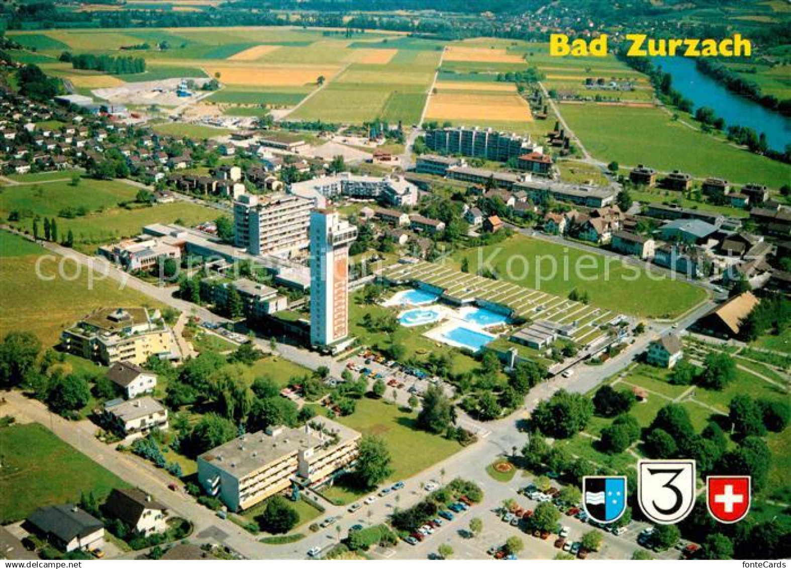 12685546 Bad Zurzach Fliegeraufnahme Bad Zurzach