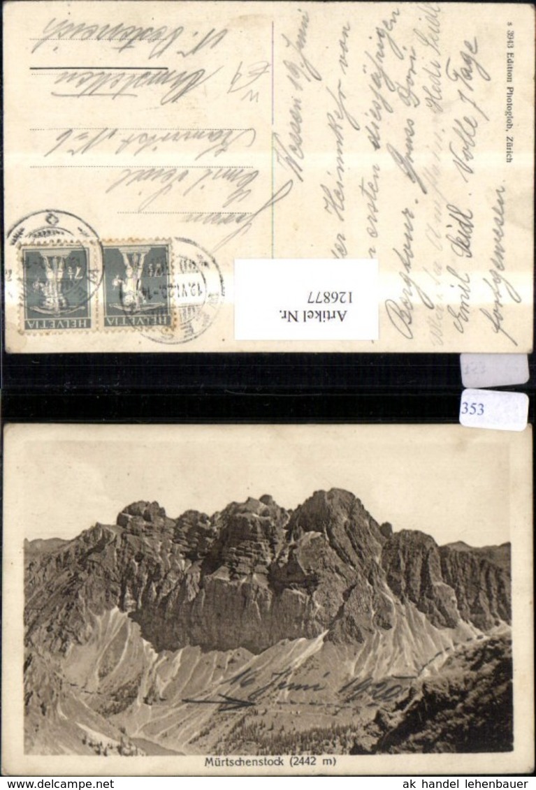 126877,M&uuml;rtschenstock Bergansicht 1920 Fronalpstock Netstal Wees  Kt. Glarus