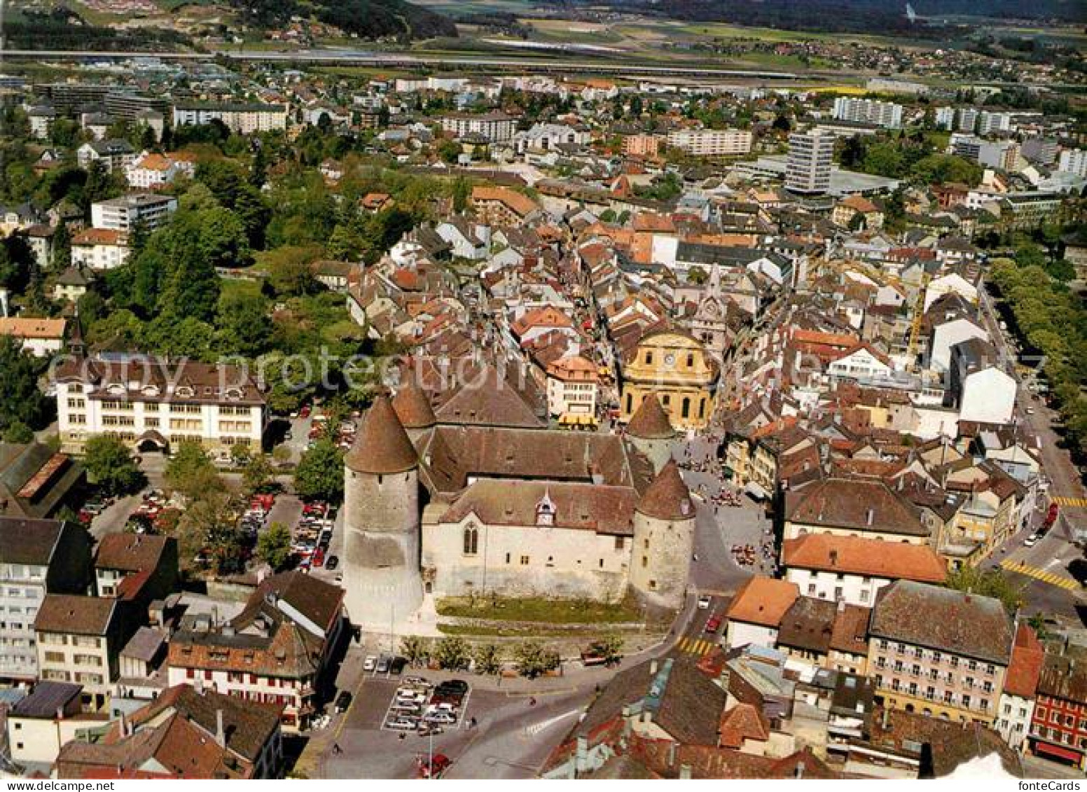 12690742 Yverdon-les-Bains Fliegeraufnahme Yverdon-les-Bains