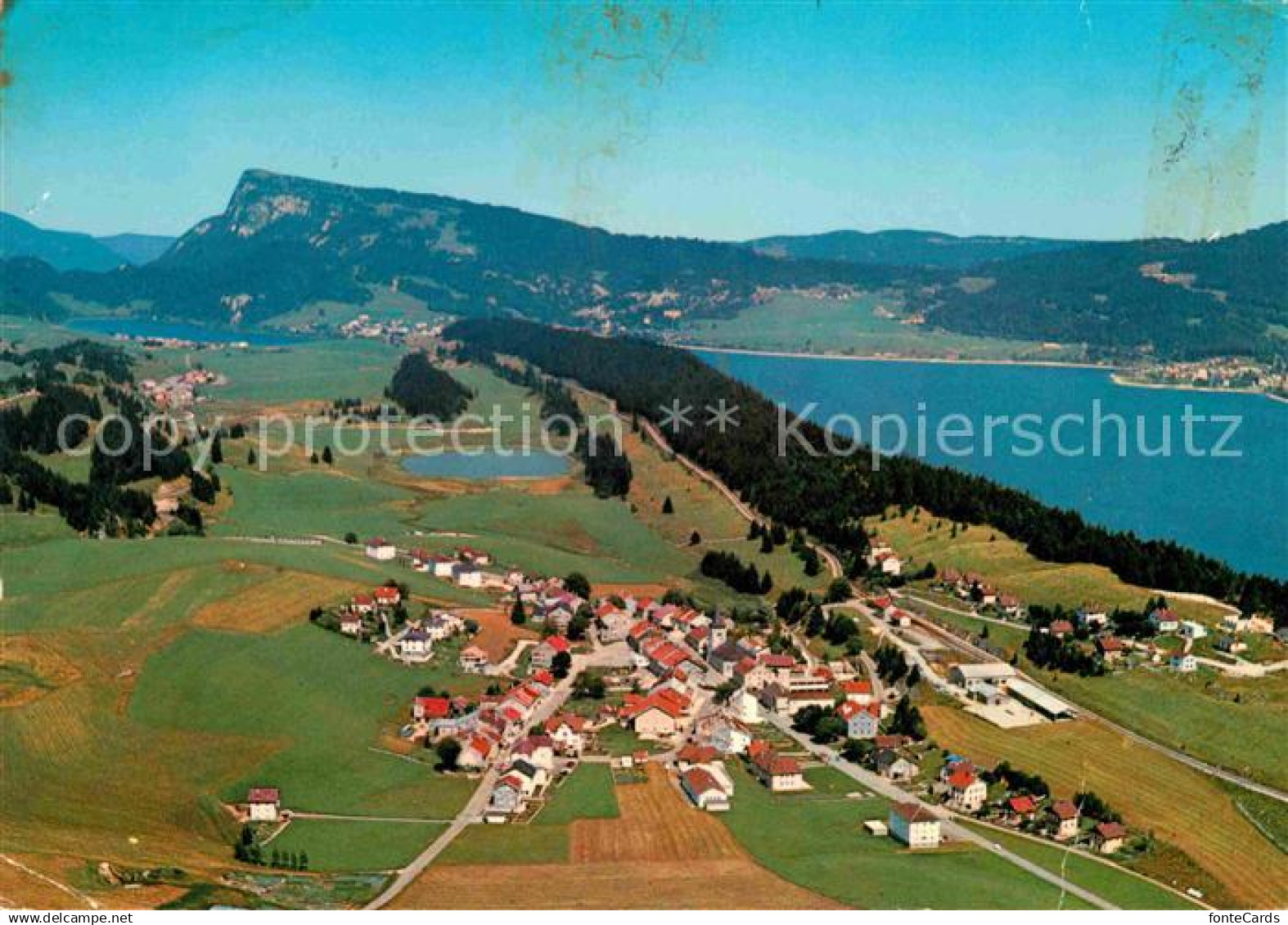 12733185 Le Lieu Vallee de Joux Lac de Joux Lac Ter Lac Brenet vue aerienne Le L