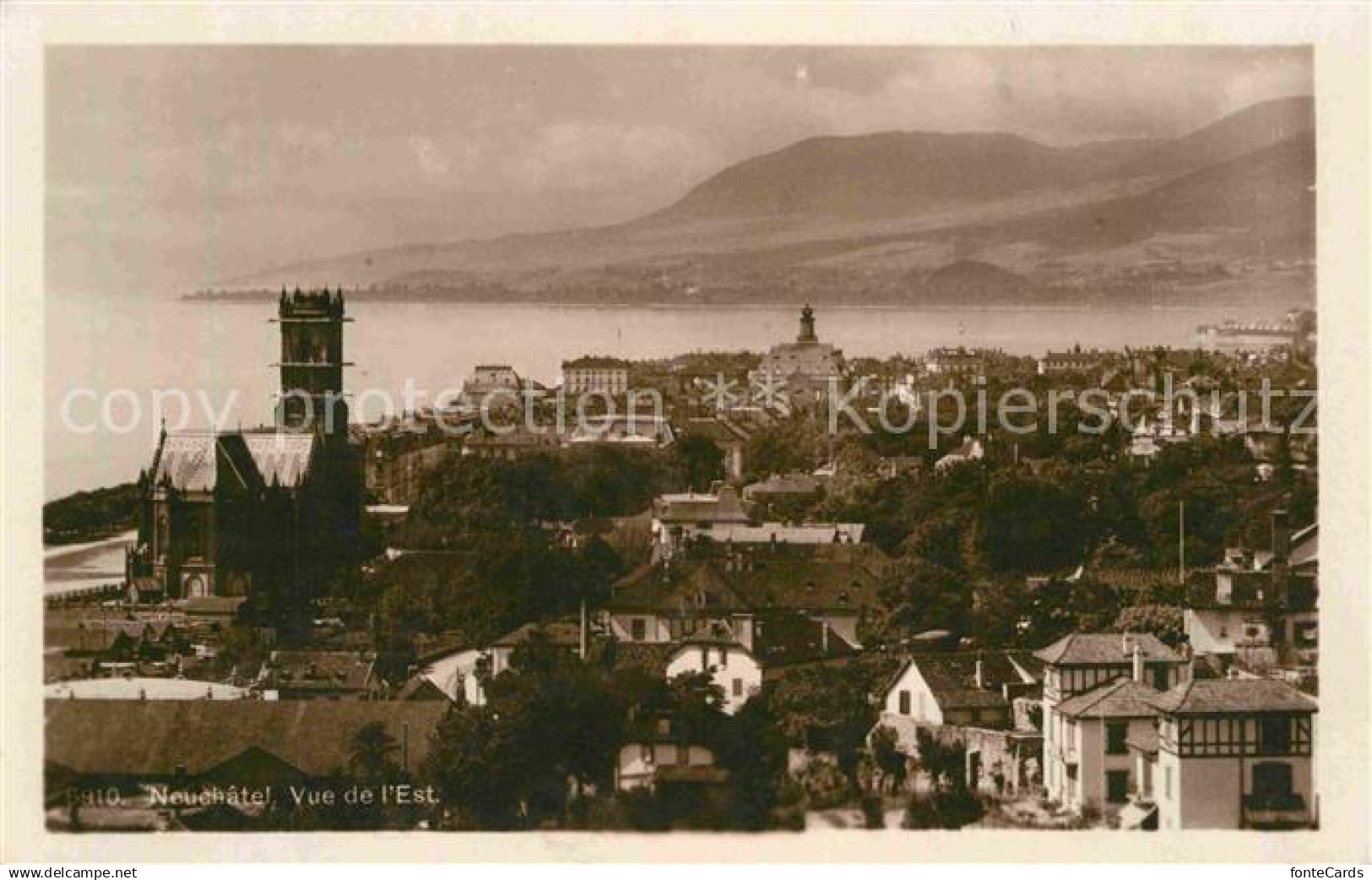 12766204 Neuchatel NE Vue de L Est Neuchatel