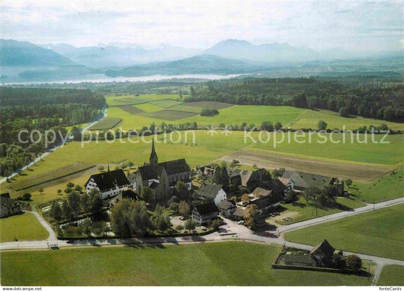 12842428 Kappel Albis Kloster Kappel Fliegeraufnahme