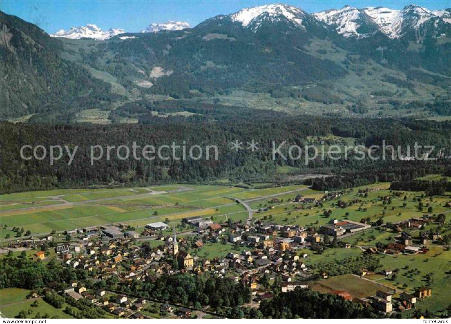 12878694 Alpnach Dorf Blick gegen aecherli und Arvigrat Alpen Fliegeraufnahme