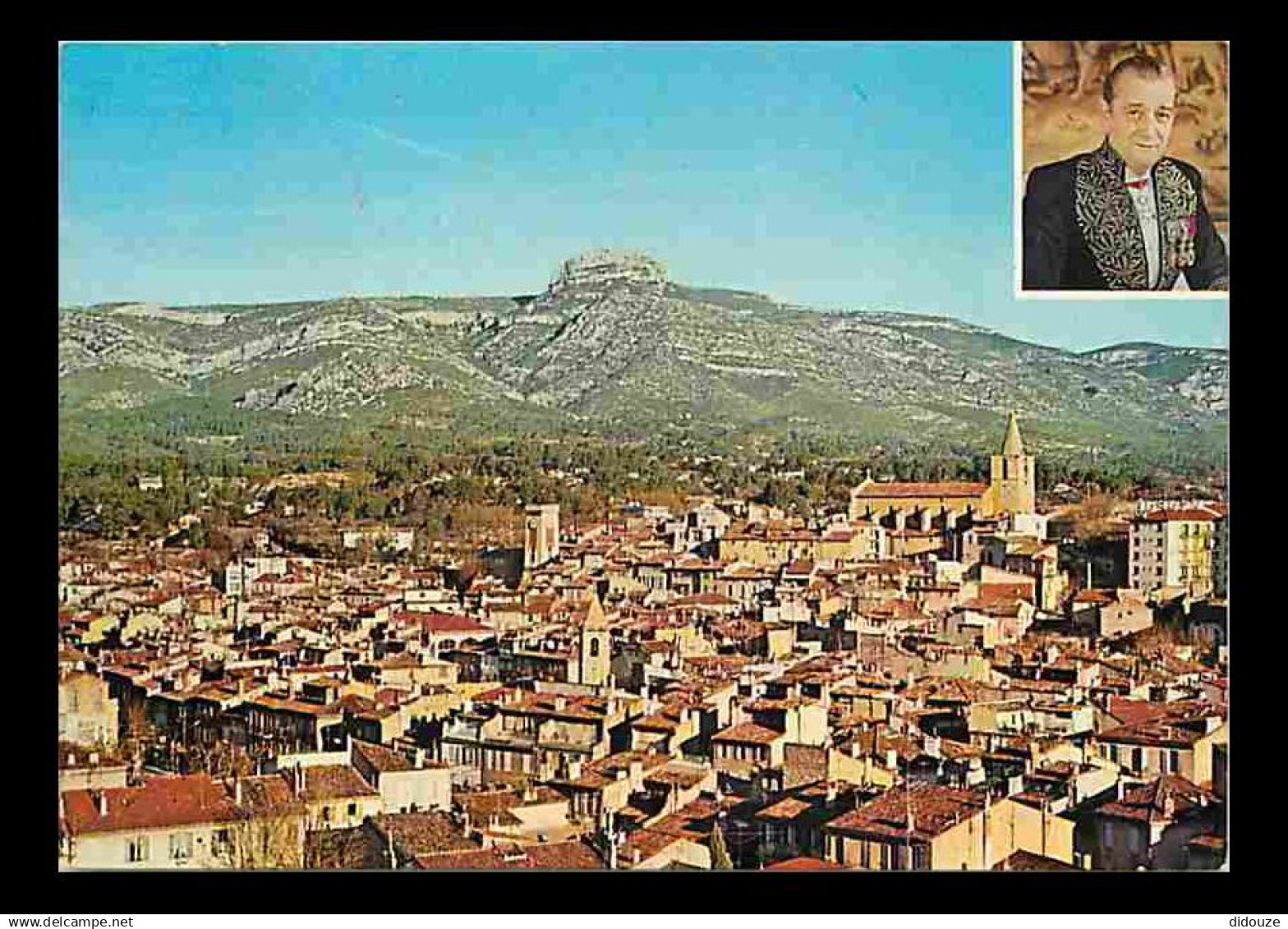 13 - Aubagne - Les Paysages chantés par Marcel Pagnol - Vue Générale aérienne du vieil Aubagne - Flamme Postale - CPM -