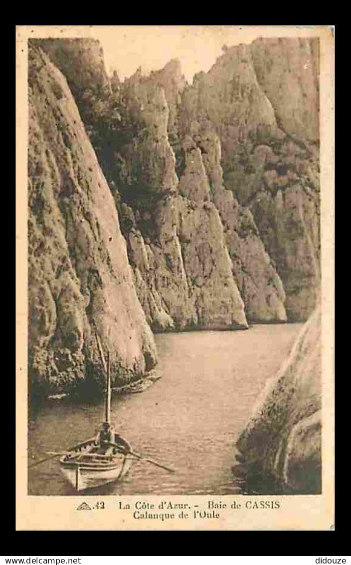 13 - Cassis - Baie de Cassis - Calanque de l'Oule - Animée - Canotage - Correspondance - CPA - Voir Scans Recto-Verso