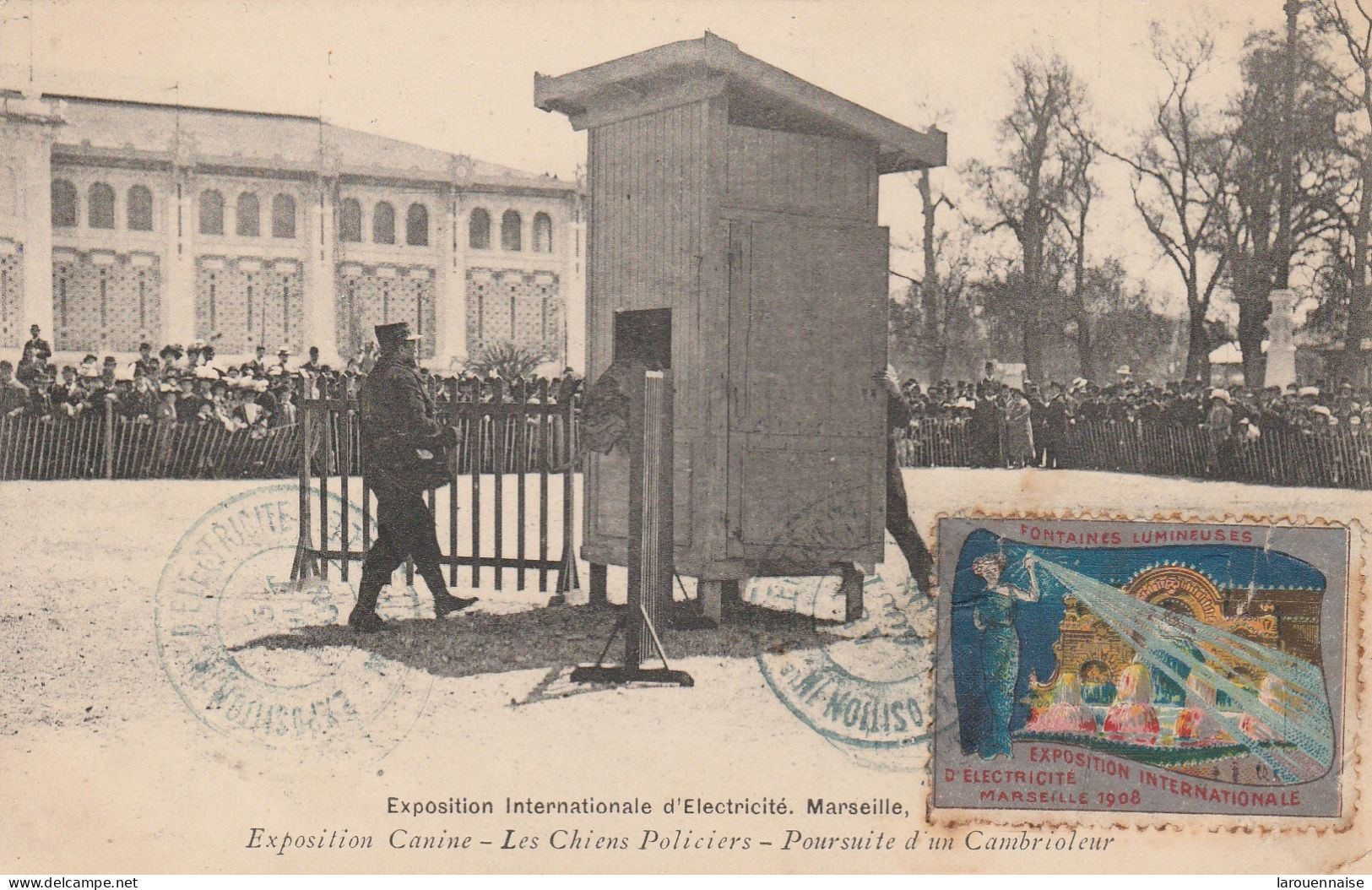 13 - MARSEILLE - Exposition Internationale d' Electricité - Exposition Canine - Les Chiens Policiers ....(vignette)