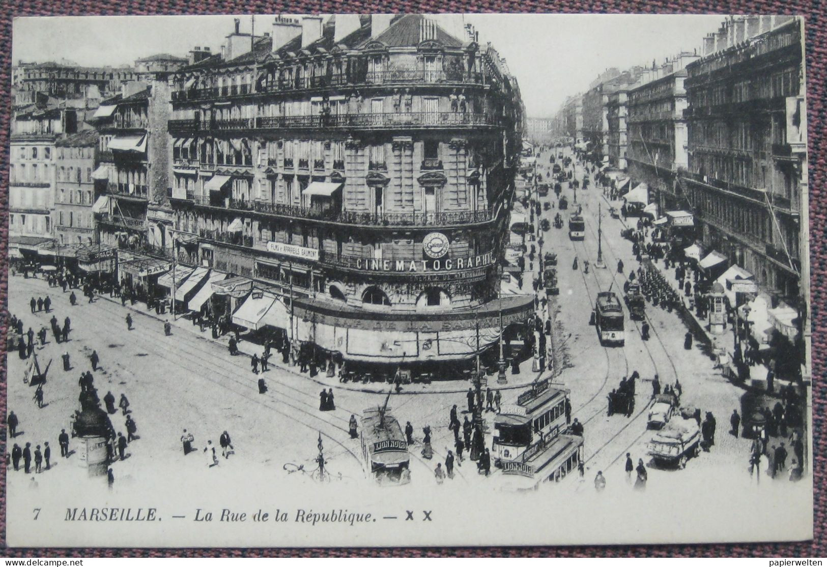 13 Marseille -  La Rue de la République / Strassenbahn, tram, Kino, Cinematograph