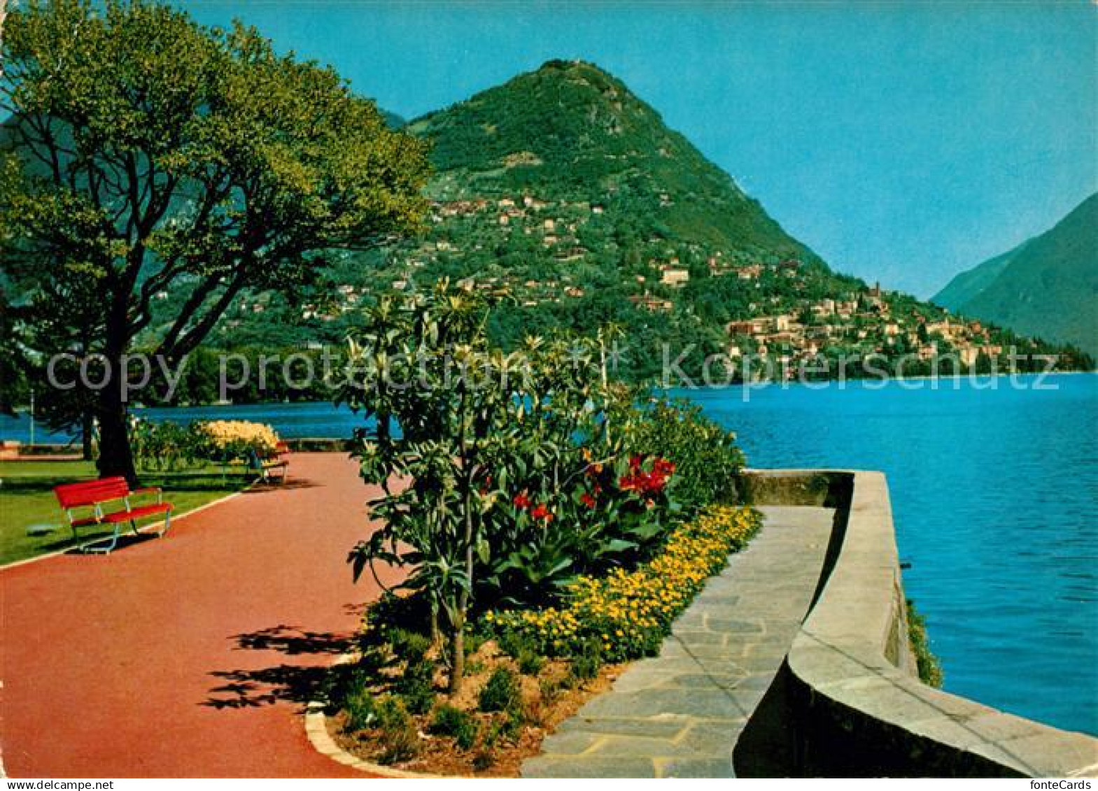 13064595 Lugano Lago di Lugano mit Monte Bre Lugano Lago di Lugano