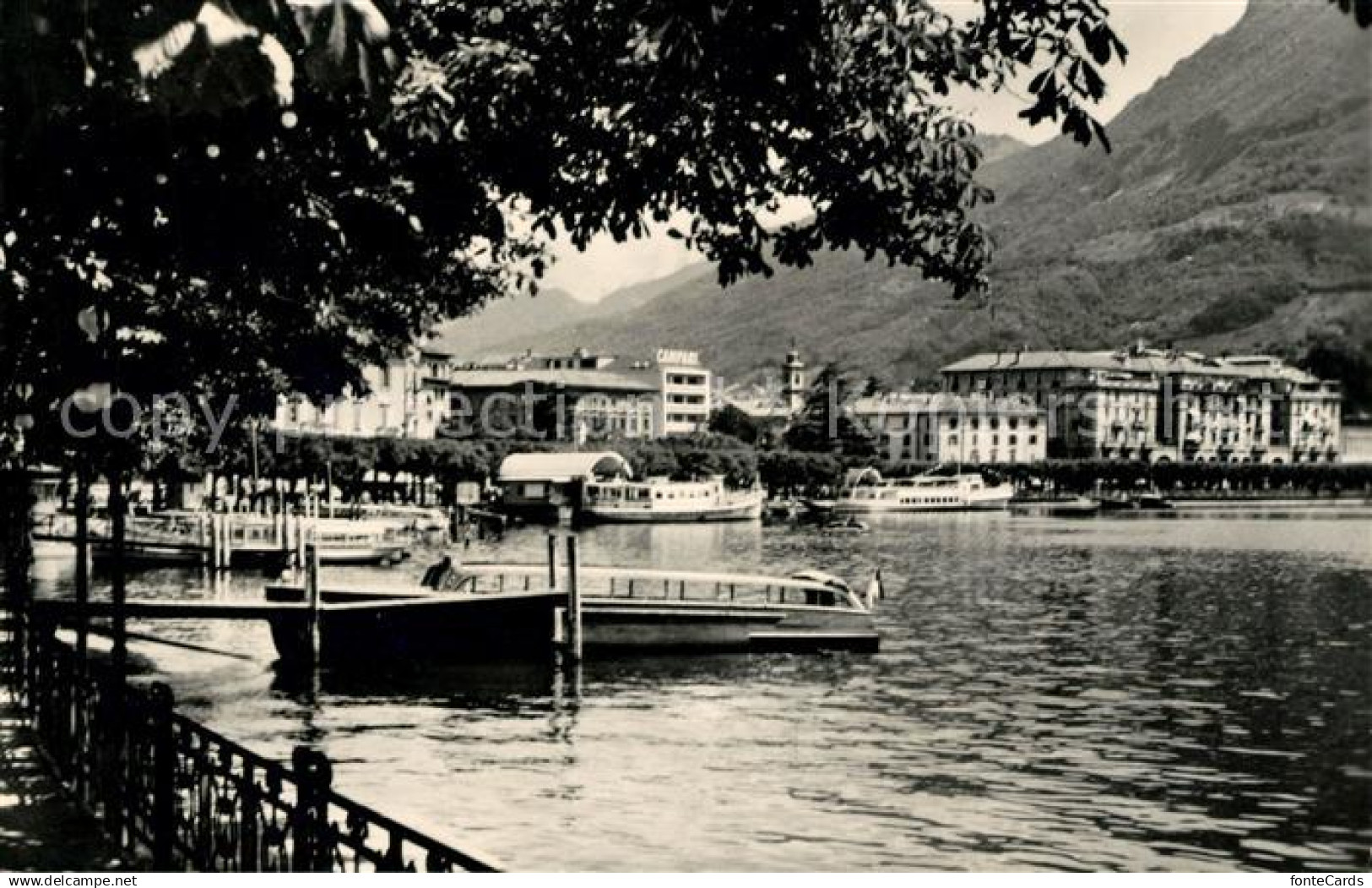 13097752 Lugano Lago di Lugano Schiffsanleger Panorama Lugano Lago di Lugano