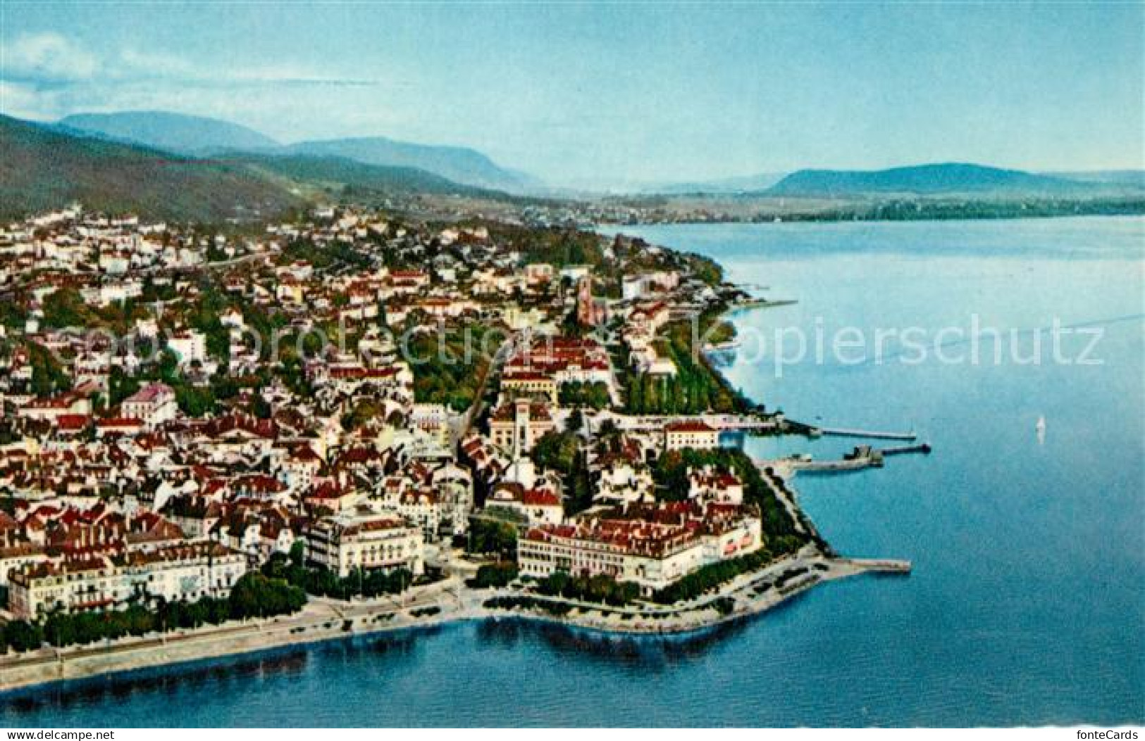 13191366 Neuchatel NE Fliegeraufnahme Uferpromenade Neuchatel NE