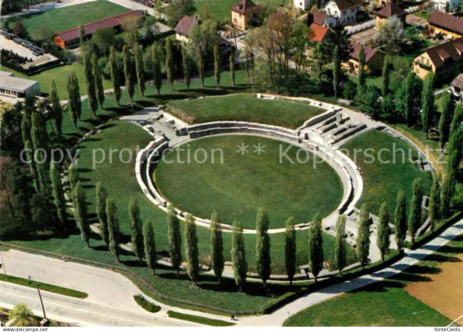 13235445 Vindonissa Brugg Amphitheater Fliegeraufnahme  Vindonissa Brugg