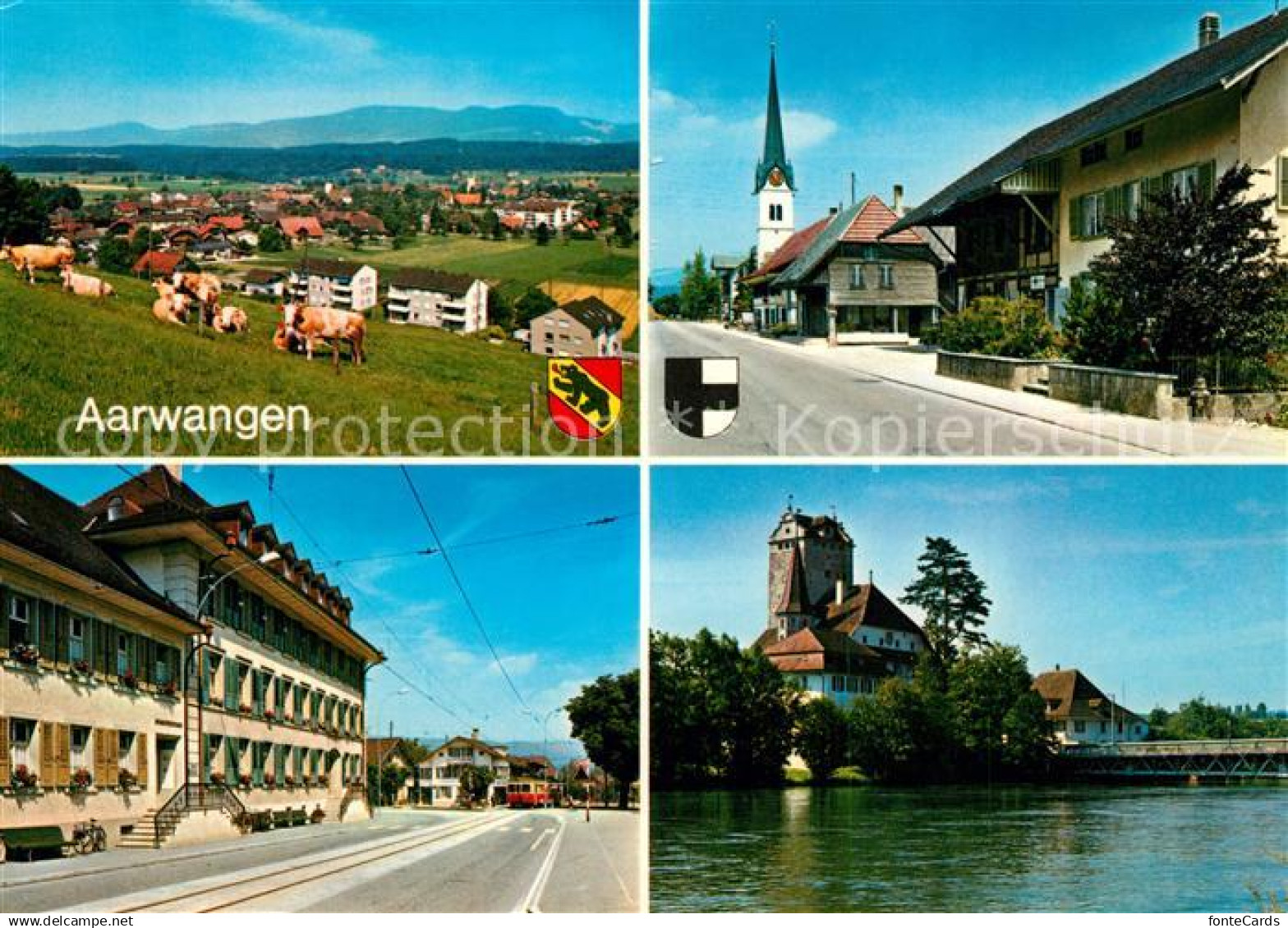 13263944 Aarwangen Panorama Kirche Strassenpartie