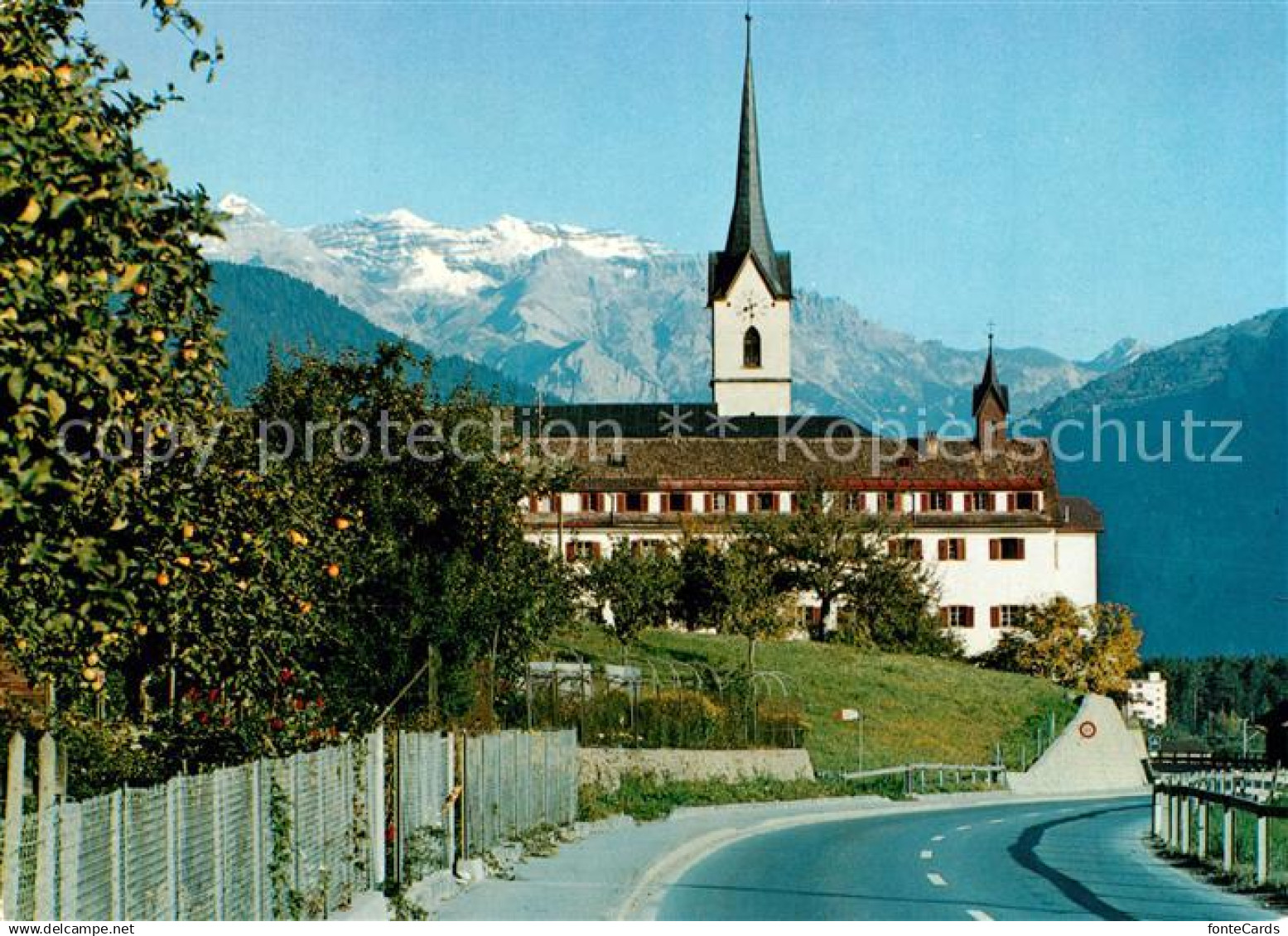 13269602 Cazis Frauenkloster St Peter und Paul mit Ringelspitze Cazis