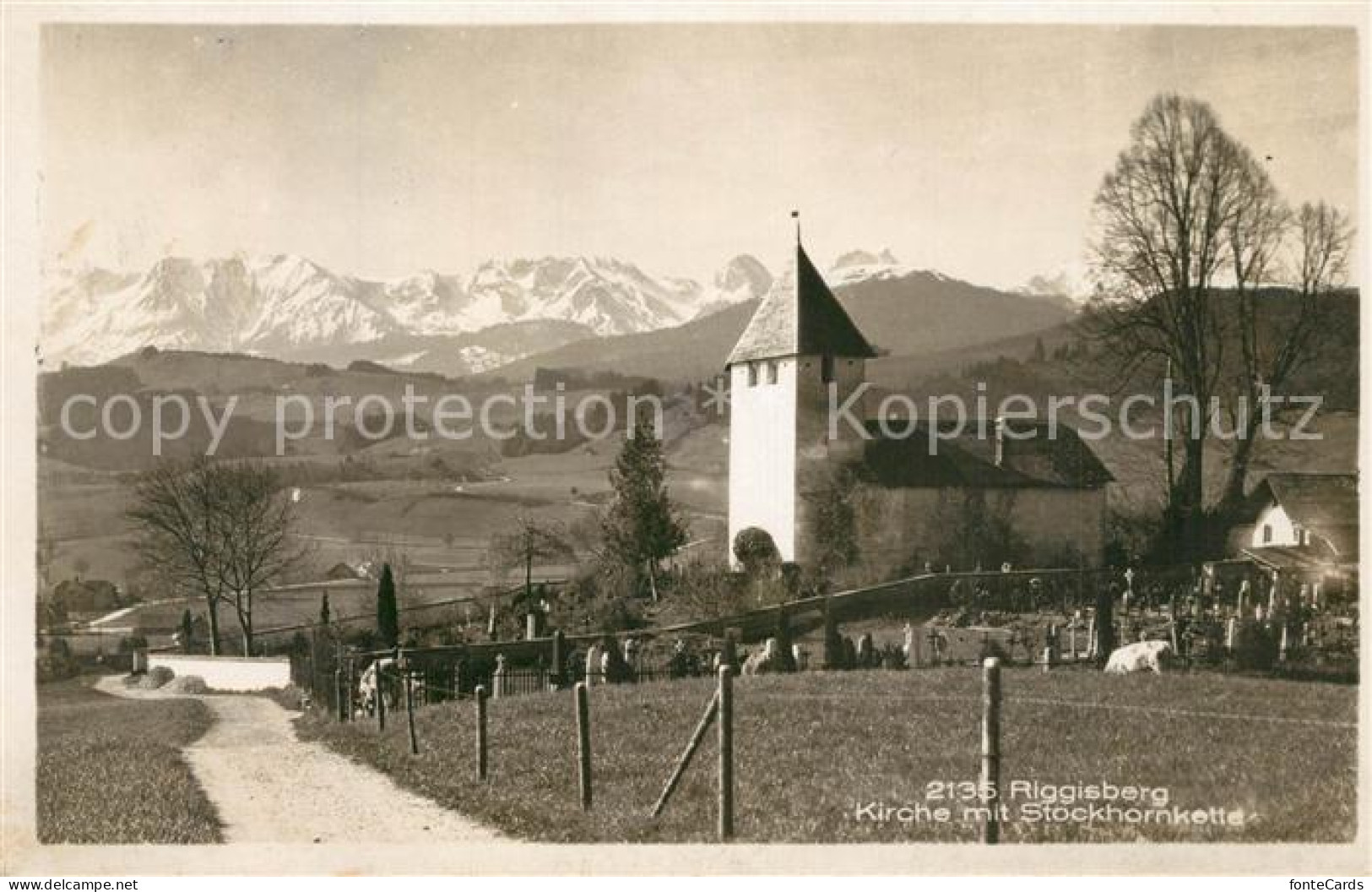 13299187 Riggisberg Kirche mit Stockhornkette Riggisberg