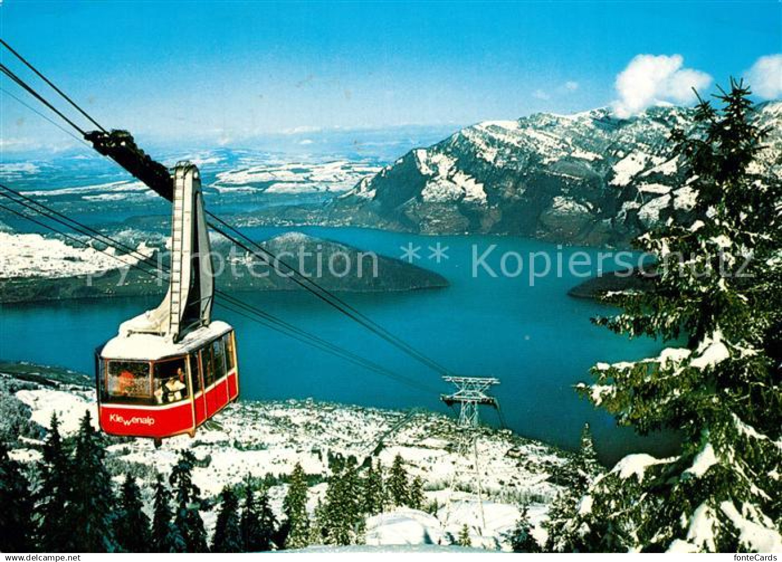 13320876 Beckenried Luftseilbahn Beckenried Klewenalp Winter Beckenried