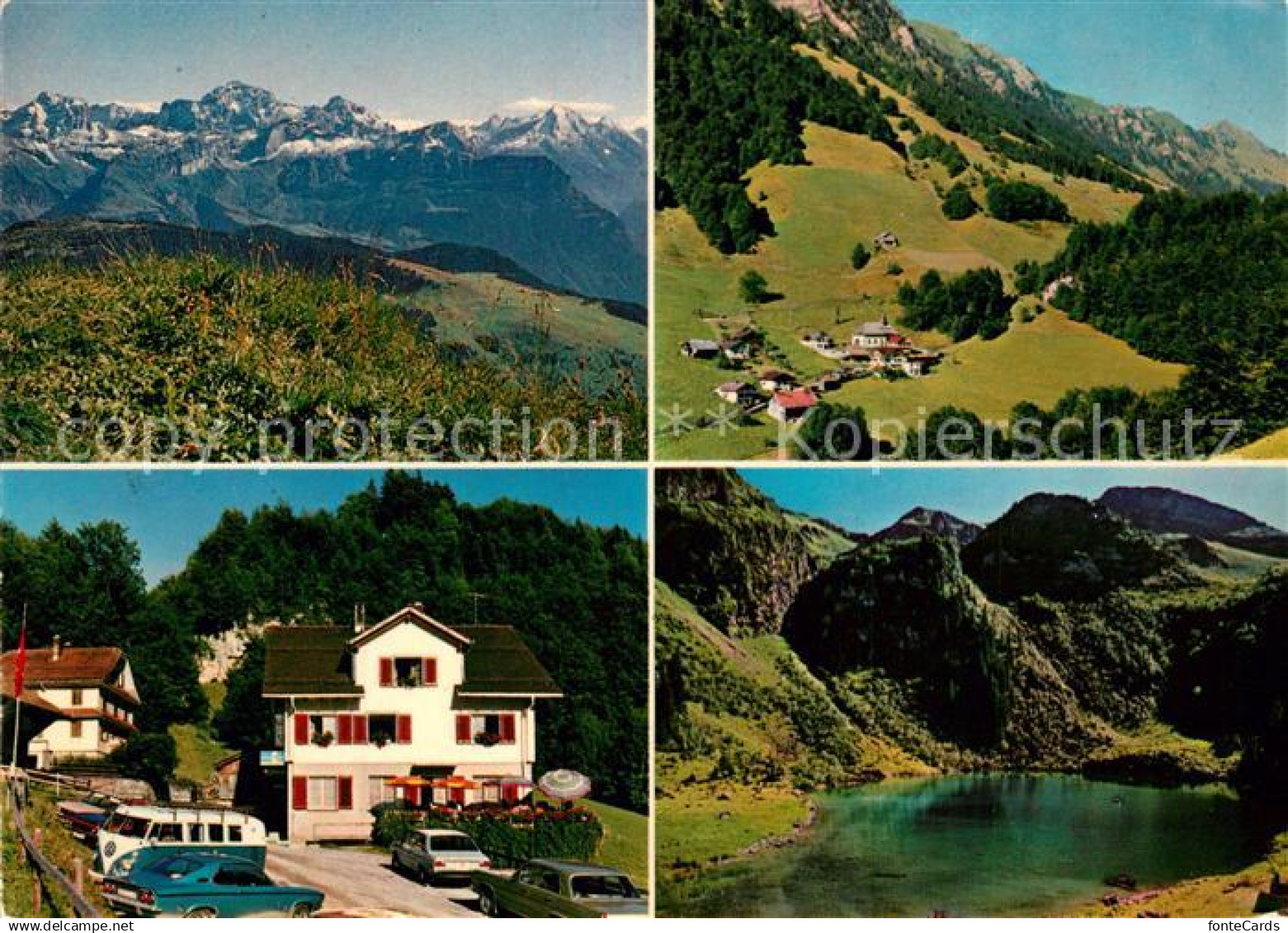 13325244 Riemenstalden Panorama Blick von Rophaien Gasthaus Kaiserstock Alpelen