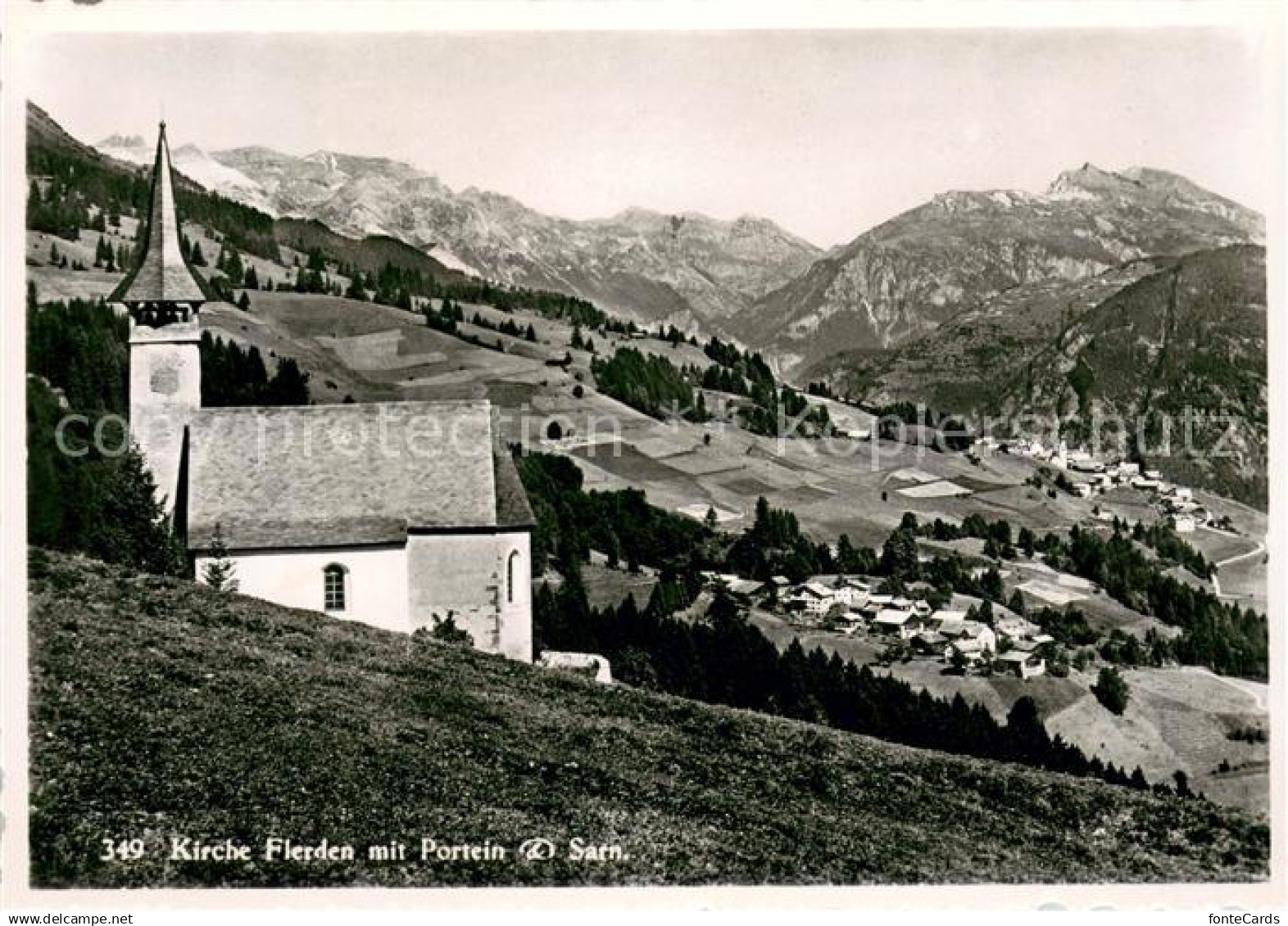 13623690 Flerden Kirche mit Portein und Sarn