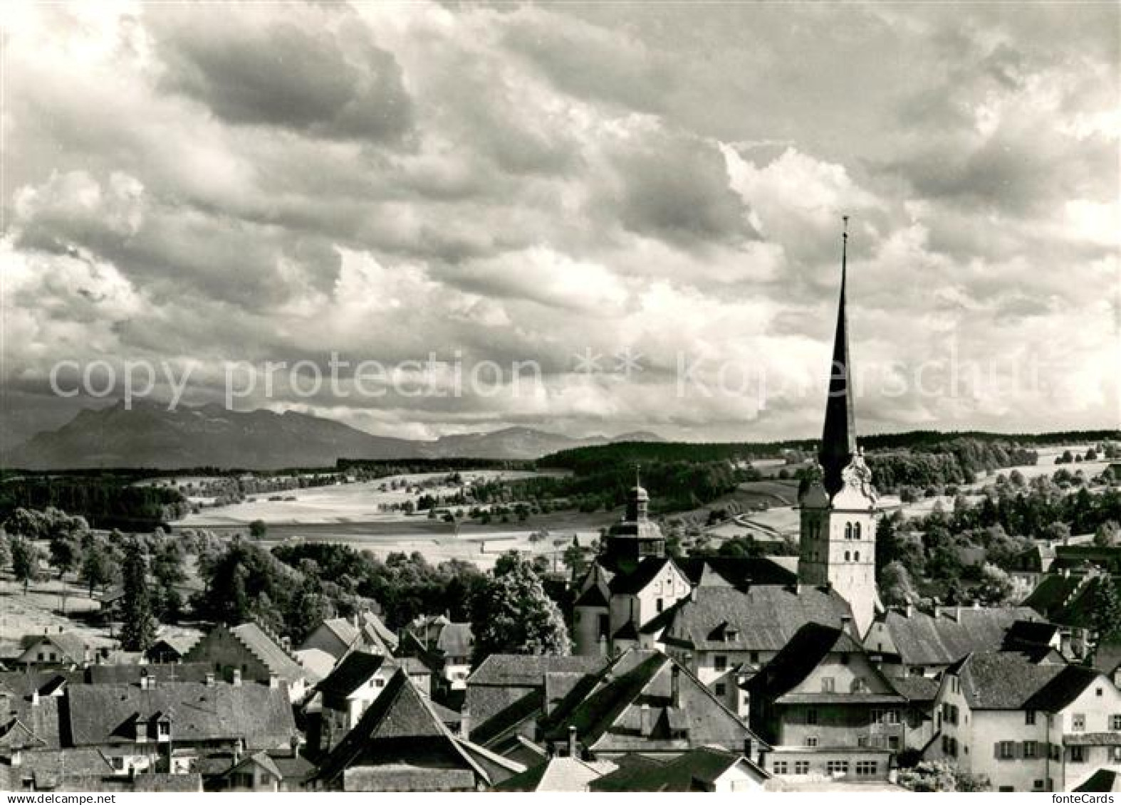 13626383 Beromuenster Stiftskirche Panorama Beromuenster