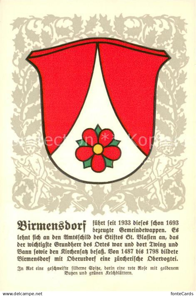 13707598 Birmensdorf Wappen Serie Zuercher Gemeindewappen Serie XXXIV Nr. 167