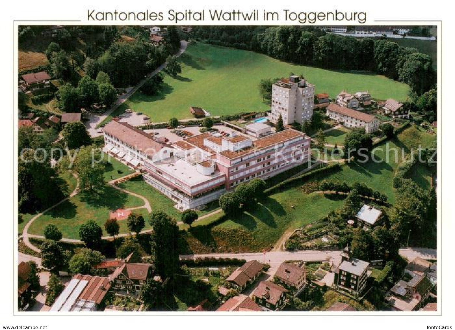 13732043 Wattwil Kantonales Spital Wattwil Fliegeraufnahme Wattwil