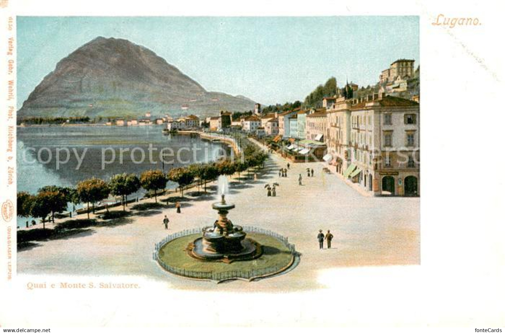 13738019 Lugano Lago di Lugano Quai e Monte San Salvatore Lugano Lago di Lugano